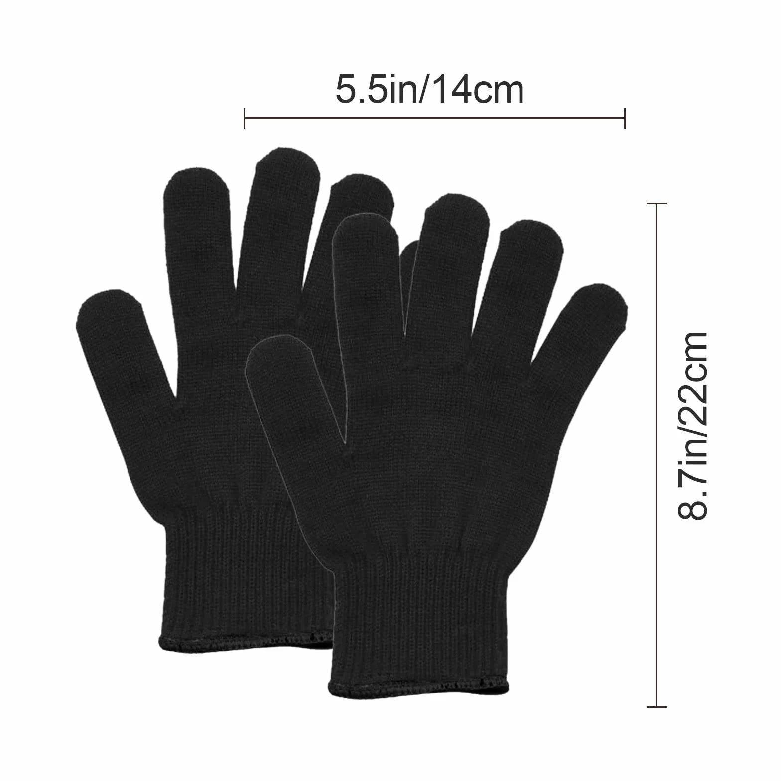 Gant Résistant à la Chaleur 2 Paires pour Coiffure, Gants de Protection Anti Chaleur