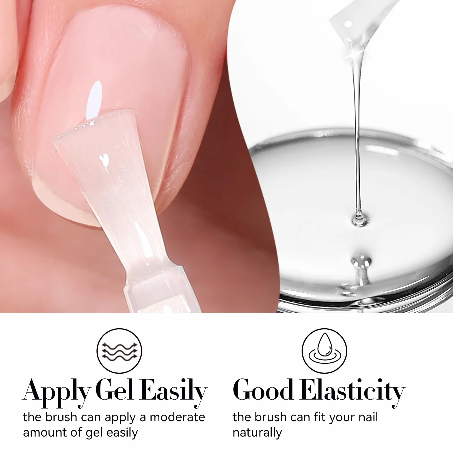 BORN PRETTY Top Coat Vernis Semi Permanent Base et Top Coat Ongles Gel Longue Tenue 2 x 10ml Lampe UV LED Nécessaire