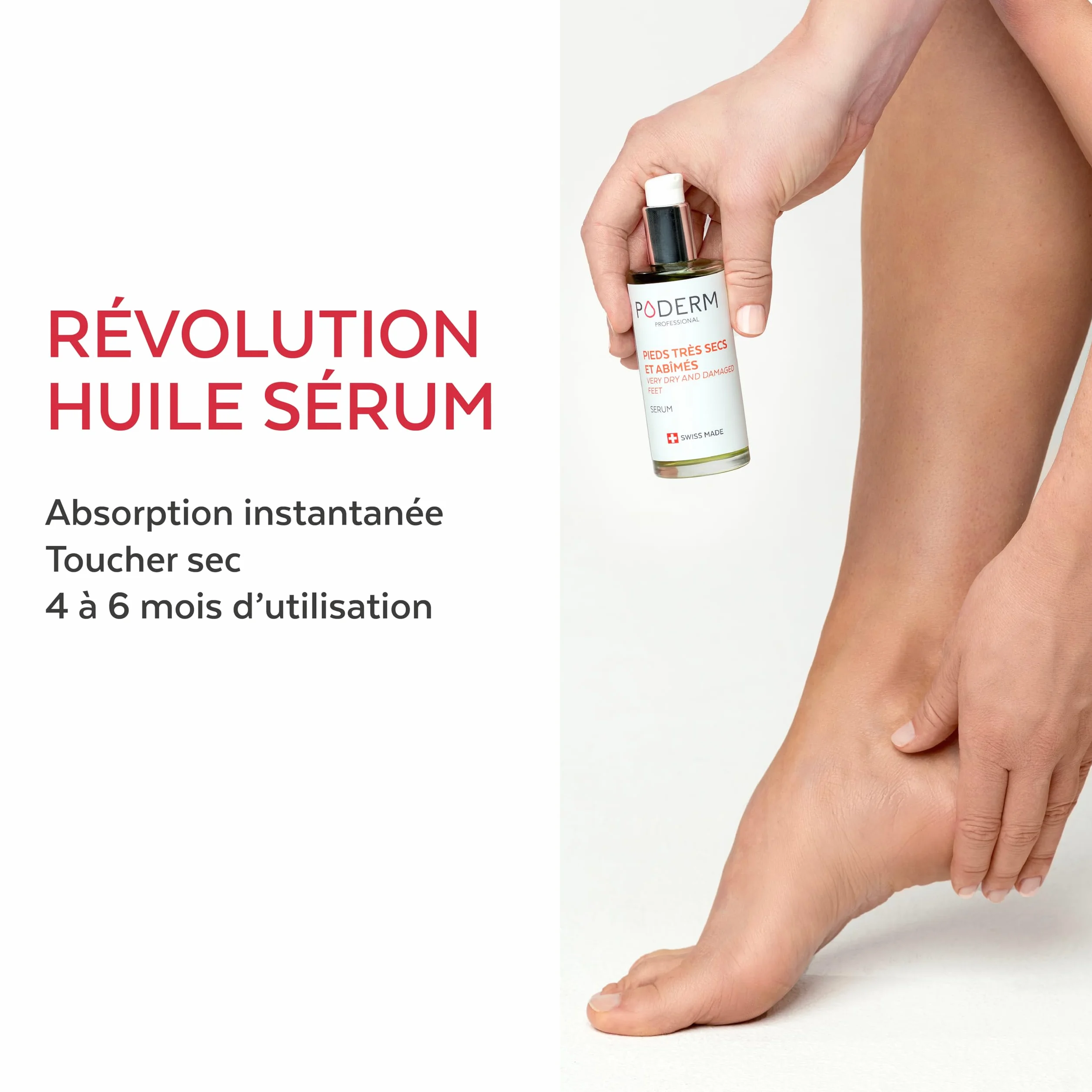PODERM Soin des pieds répare nourrit intensément 24h ingrédients 100% naturels Swiss Made