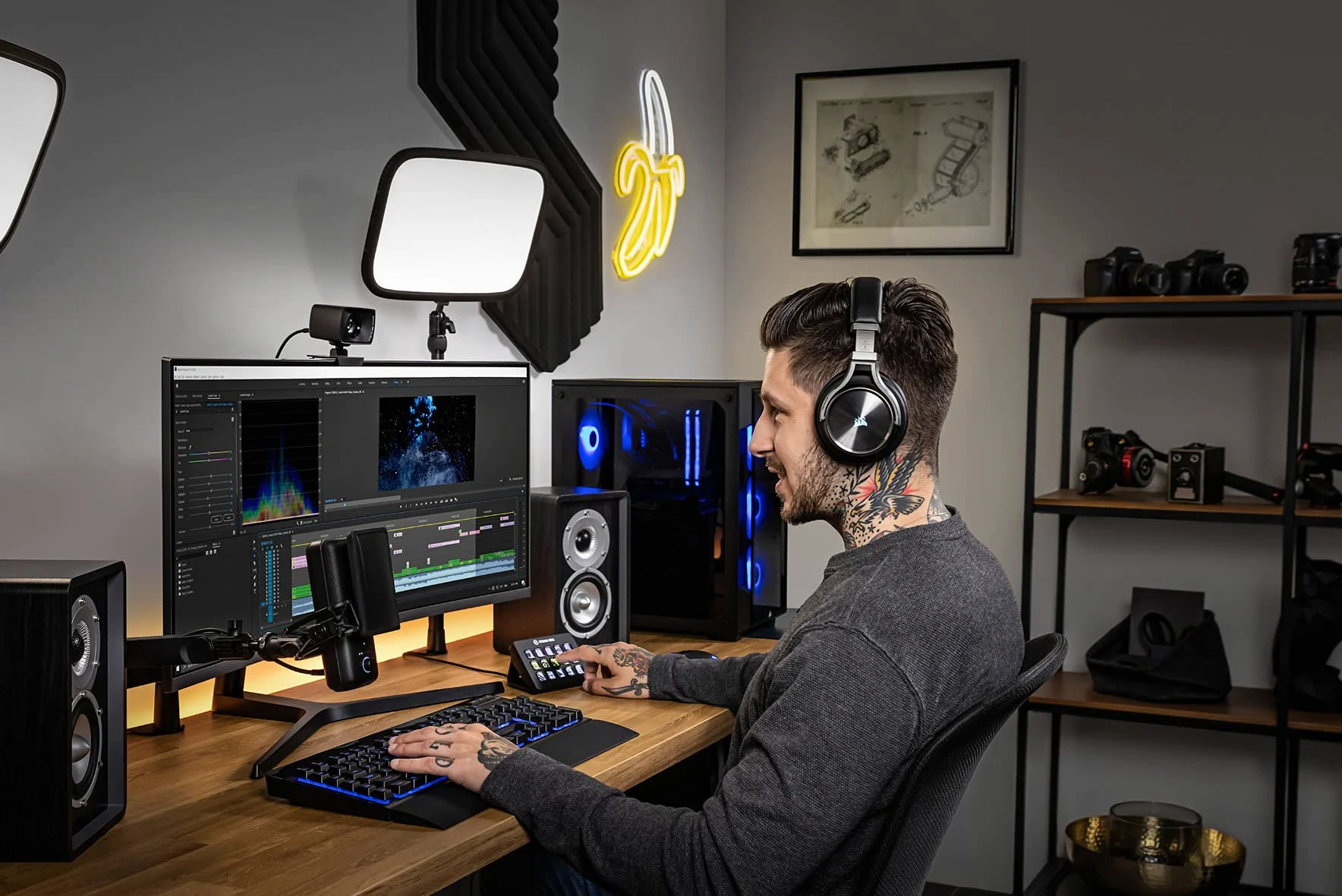 Elgato Facecam - Webcam 1080p60 en vraie Full HD pour streaming, gaming et visio, capteur Sony, correction avancée de la lumière, commandes reflex, compatible OBS, Zoom, Teams et plus, pour PC/Mac