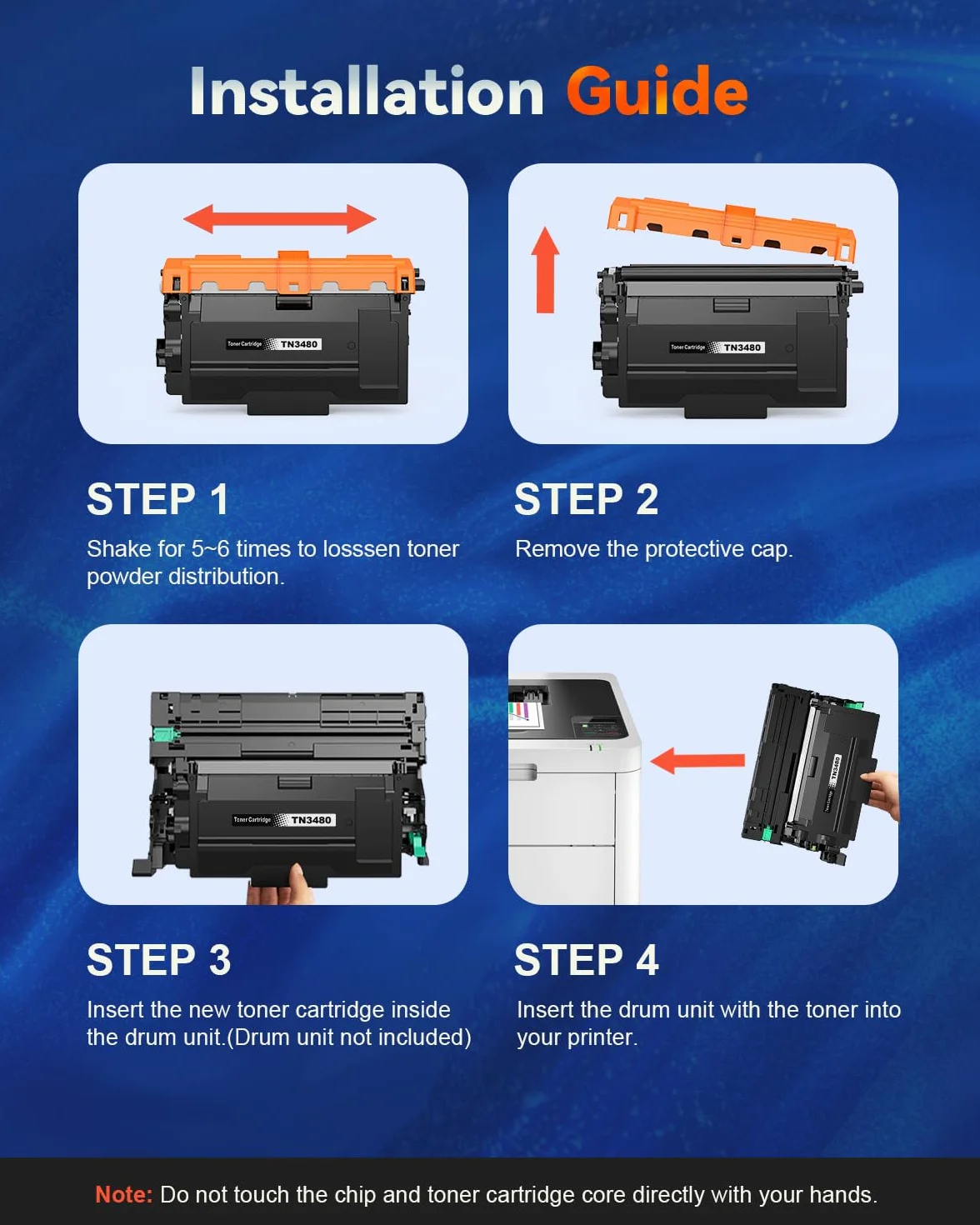 Skydo DR3400 Tambour Compatible Brother DR 3400 HL-L5100DN MFC-L5750DW HL-L5200DW MFC-L5700DW HL-L6400DW (Pas de Toner)