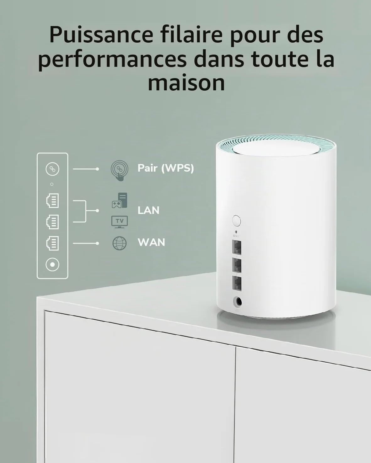 Cudy Système maillé Wi-FI 6 AX1500 pour Toute la Maison, M1500 3-Pack | Wi-Fi 6 bi-bande 1201 + 300 Mbps, 3 ports GbE, réseau maillé transparent, client VPN WireGuard, for business, pour la maison