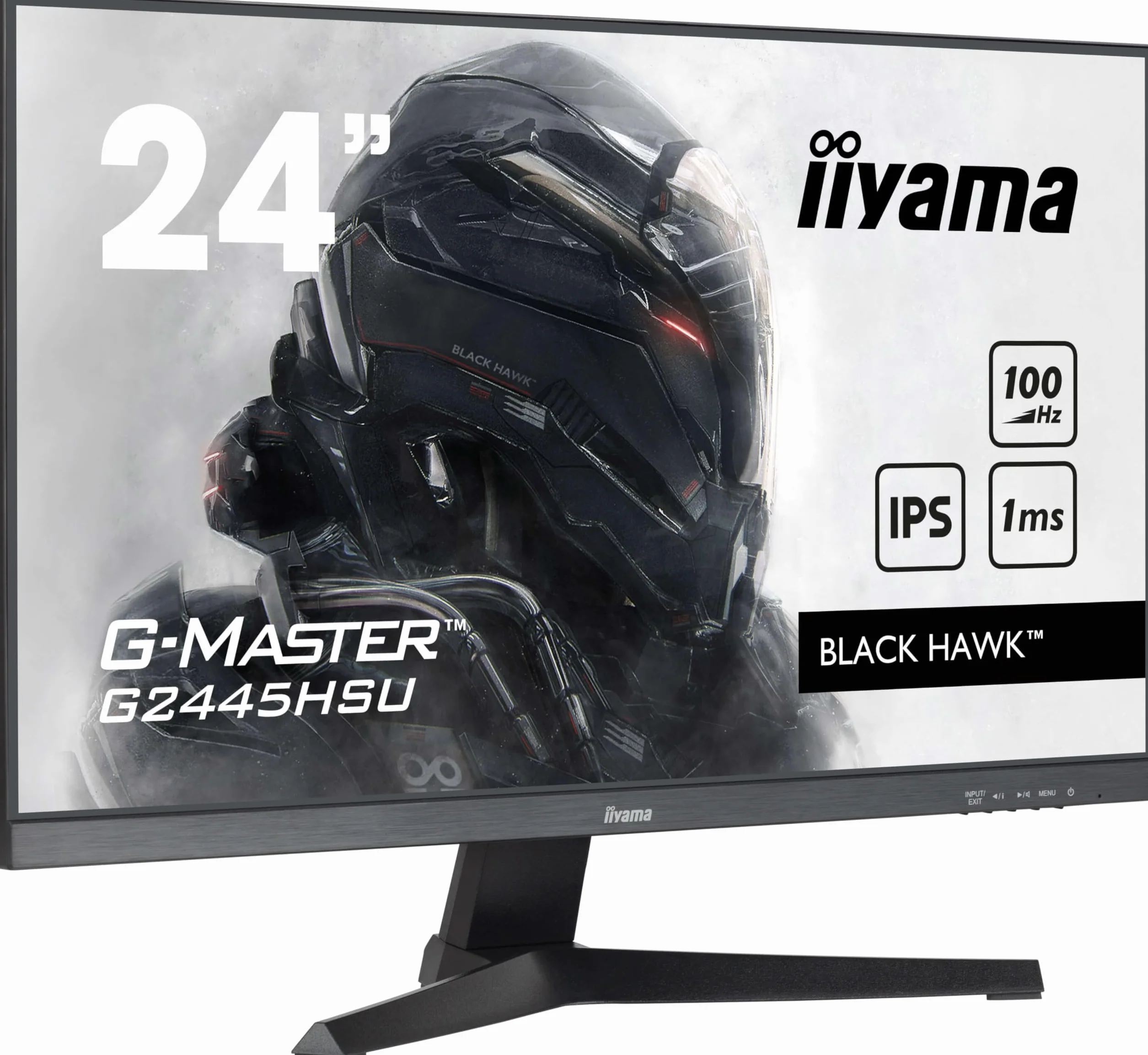 iiyama G-Master Black Hawk G2441HSU-B1 Écran 23.8" IPS 1920x1080@144Hz 1ms 350cd 1500:1 Haut-parleurs HDMI/DP/USB HUB (2x2.0) Black Tuner PC Gamer