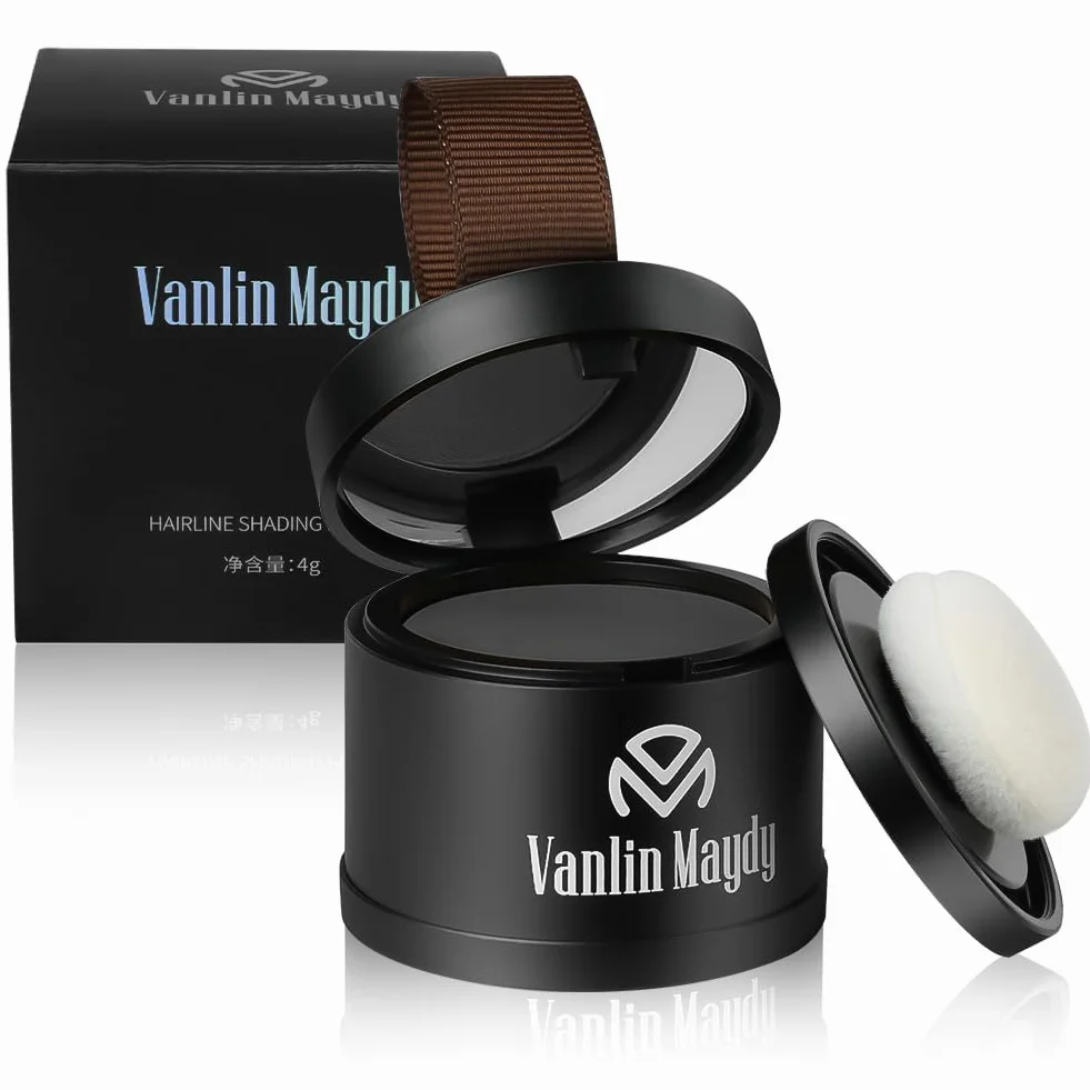 Poudre de Racine de Cheveux, Hair Root Concealer, Couvre-Racines Noirs pour Cheveux