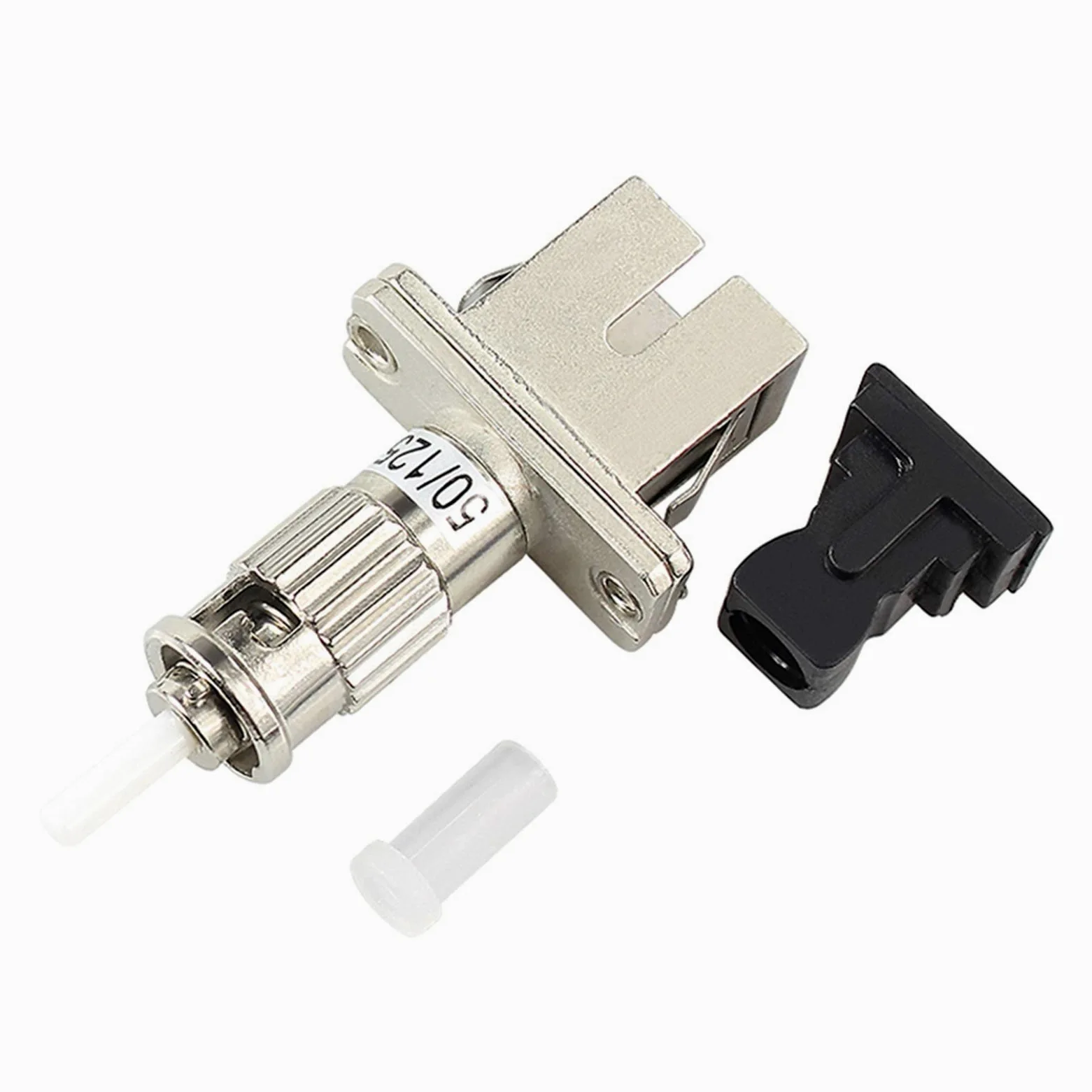 Adaptateur à Fibre Optique 5pcs St-SC Connecteur d'adaptateur multimode St à SC Adaptateur de Bride St-SC Coupleur Optique de Fibre de Fibre de Fibre de métal carré