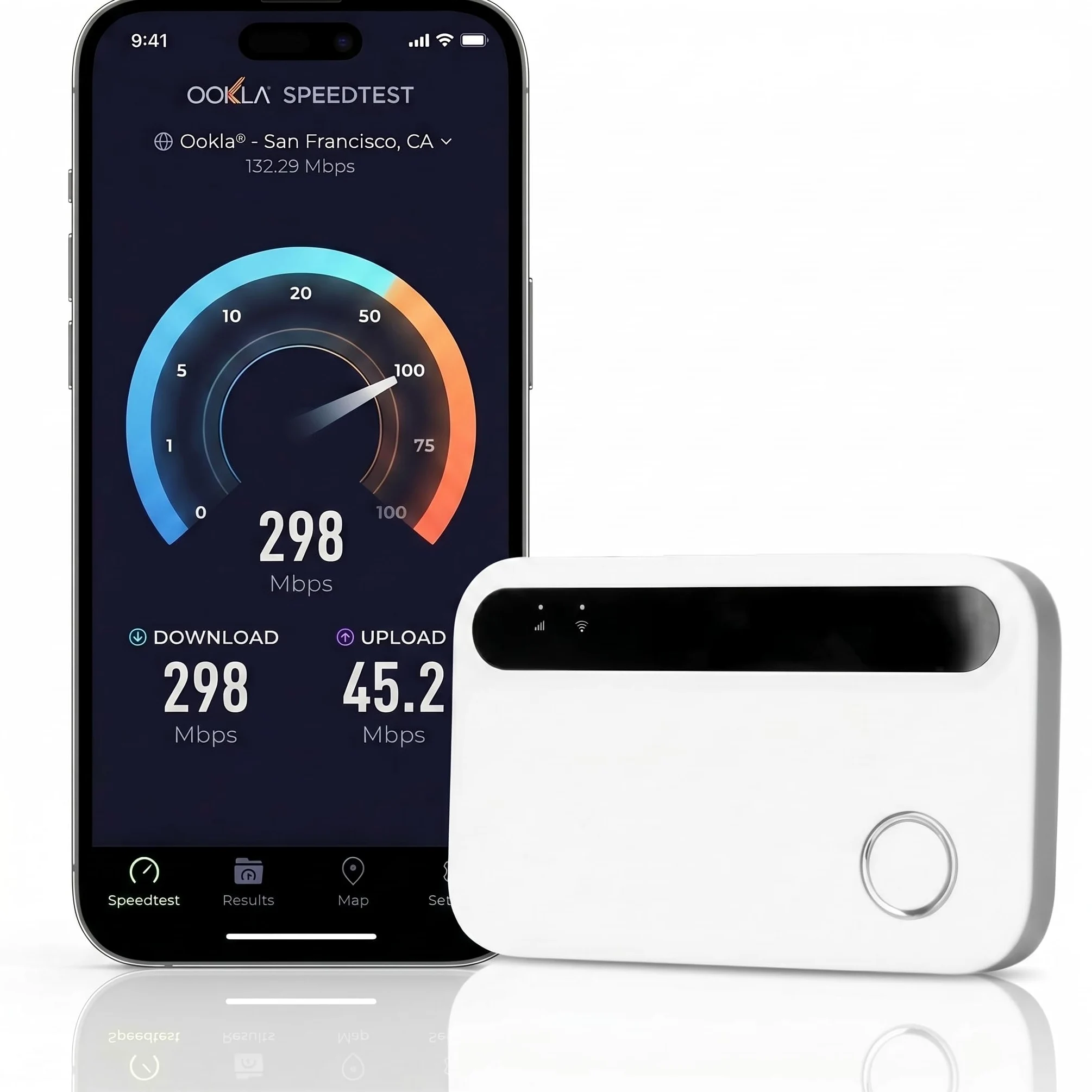 Routeur 5G/4G+ WiFi 6 Portable, Modem SIM Débloqué 300 Mbps, Connecte 32 Appareils, Idéal Télétravail & Voyage