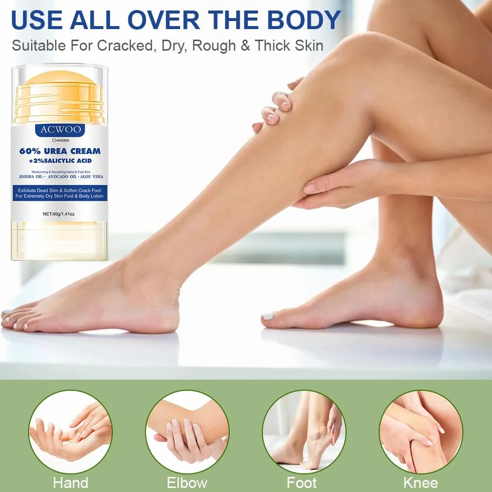 ACWOO Crème à l'Urée 60% Pieds Réparatrice Hydratante pour Pieds Secs et Fissurés