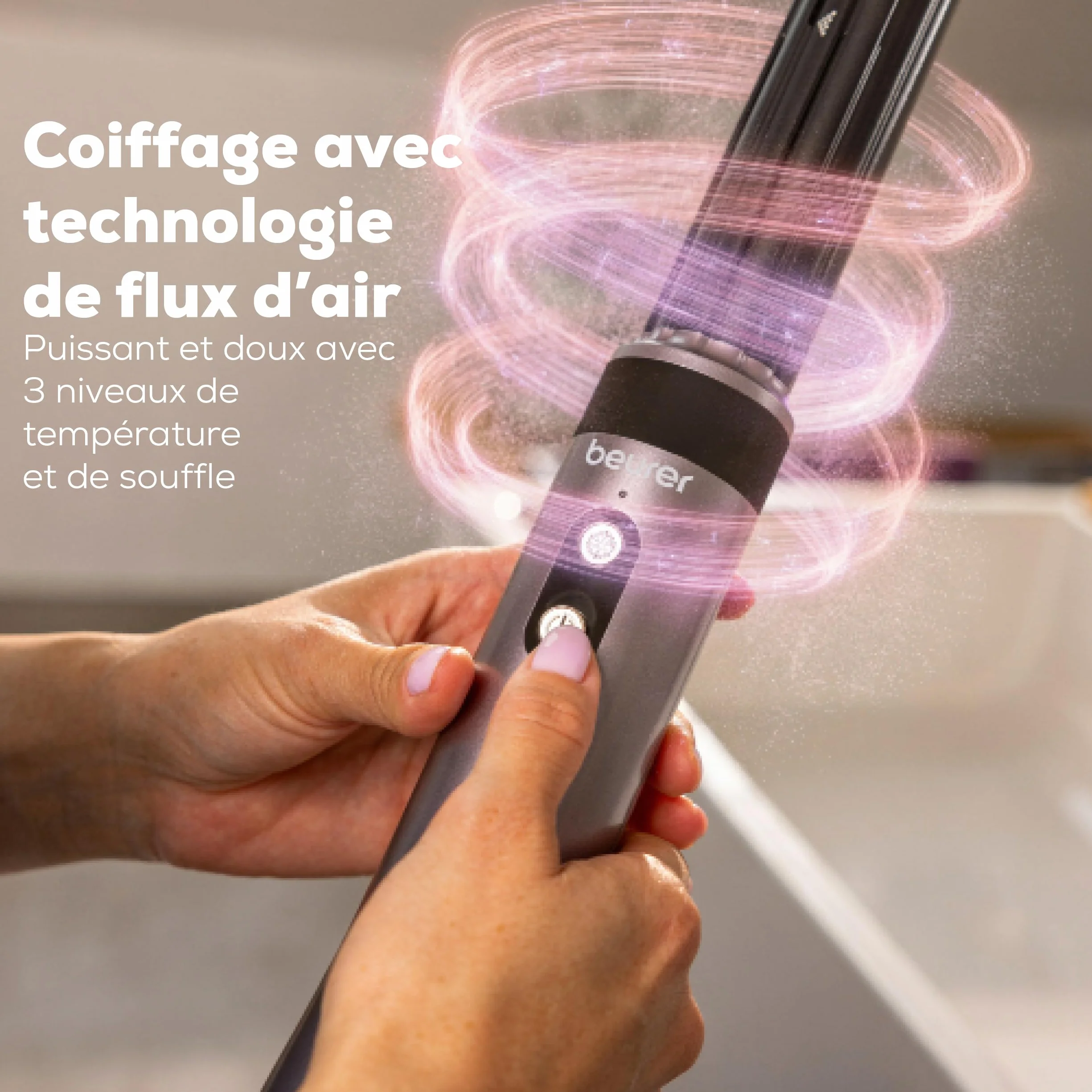 Beurer HT 110 Airstyler 5-en-1, Styler capillaire multifonction céramique-tourmaline, 5 embouts