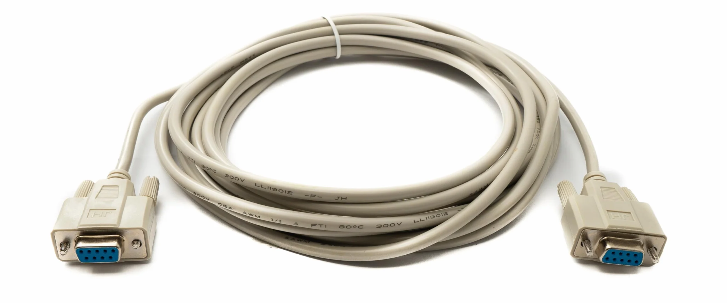 Câble RS232 DB9 5 m 9 broches femelle vers femelle Adaptateur Gris