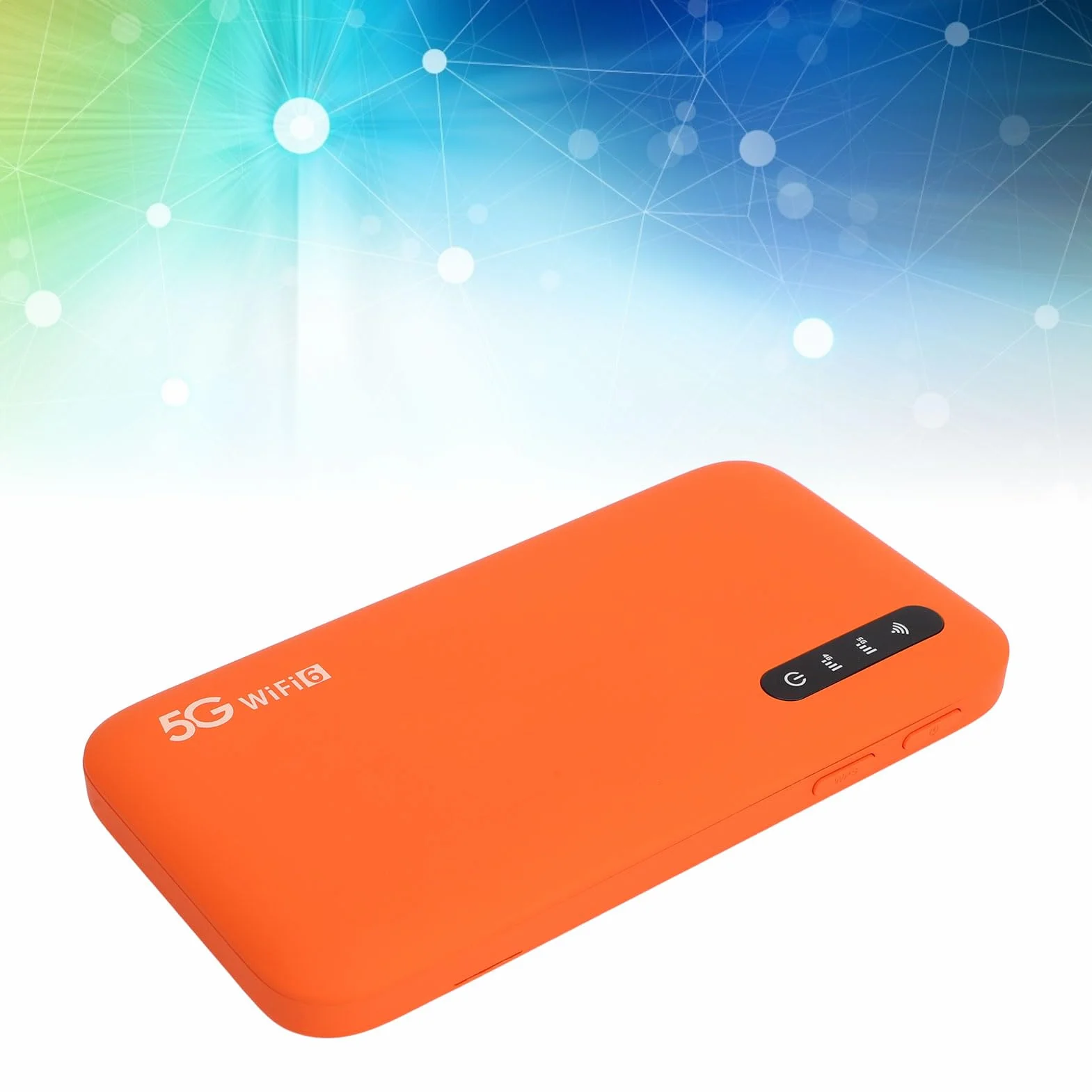 Routeur Portable Wi-FI 6 Double Bande 5G, Point D'accès Mobile Haut Débit, avec Emplacement pour Carte SIM, Compatible avec 16 Appareils et Batterie 6100 MAh