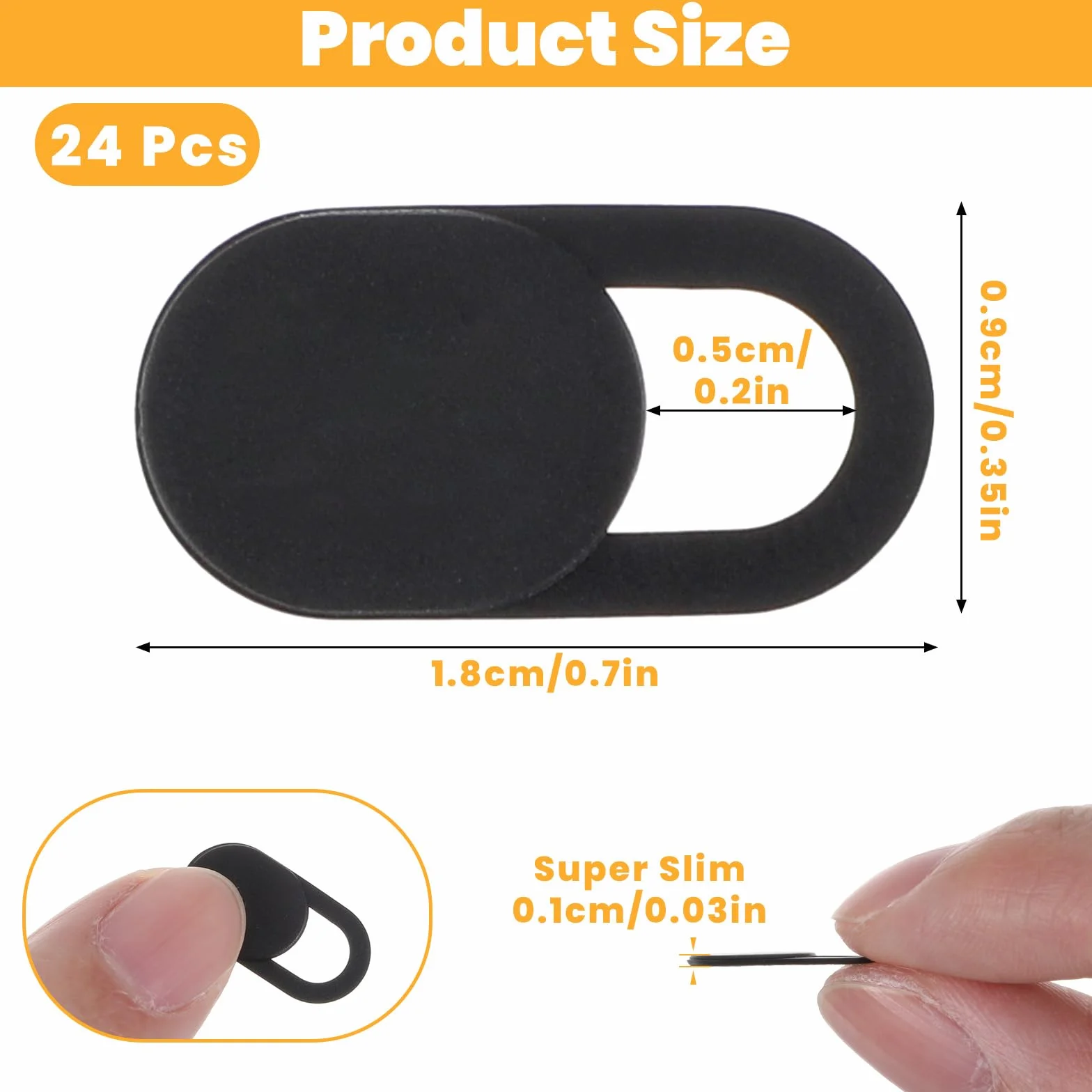 Cache webcam plastique ultra fin pour ordinateur portable, bureau, tablette, téléphone