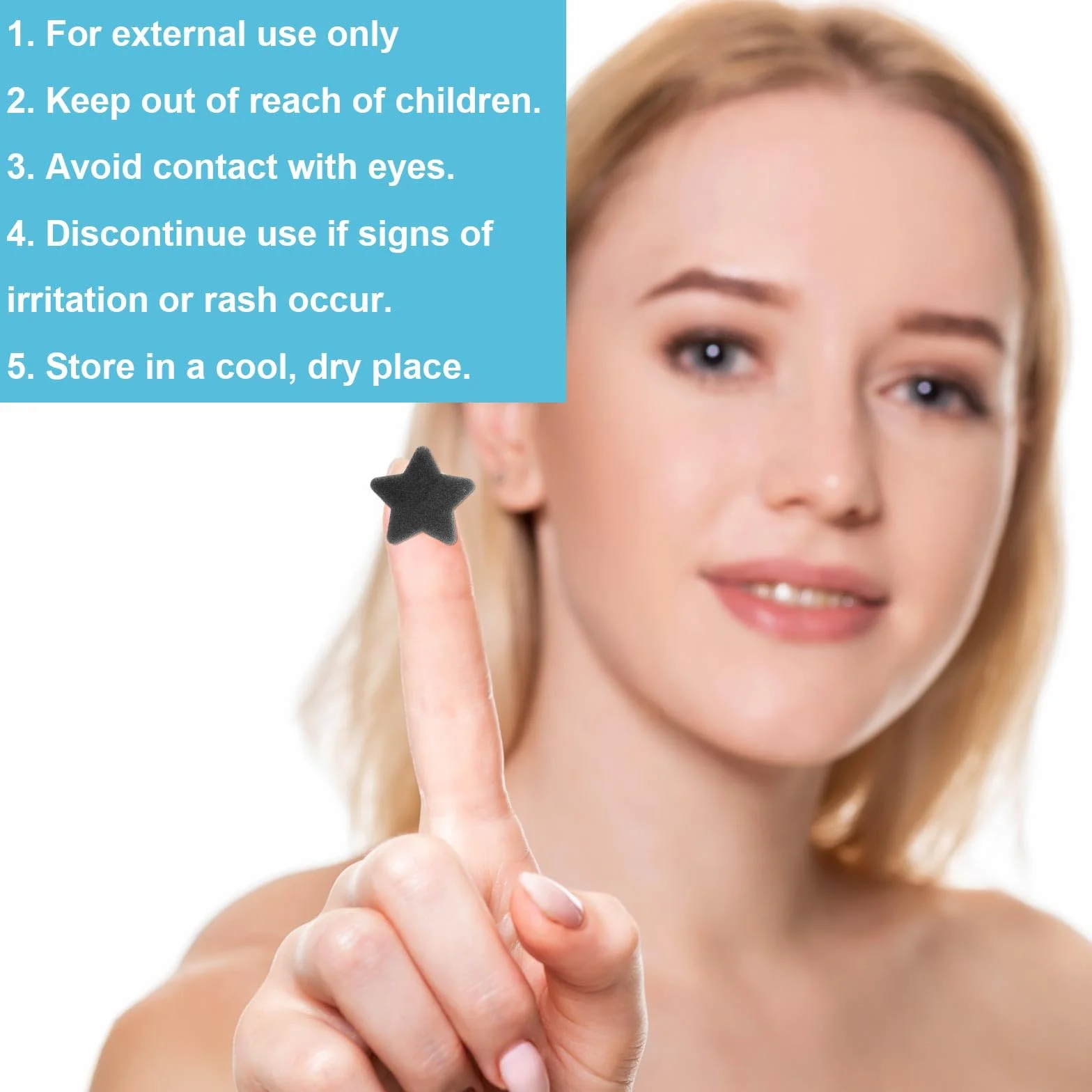 Patchs Anti-Boutons Noirs 600pcs, Cache-Boutons Ronds Visage, Patchs Anti-Acné en Forme d'Étoile