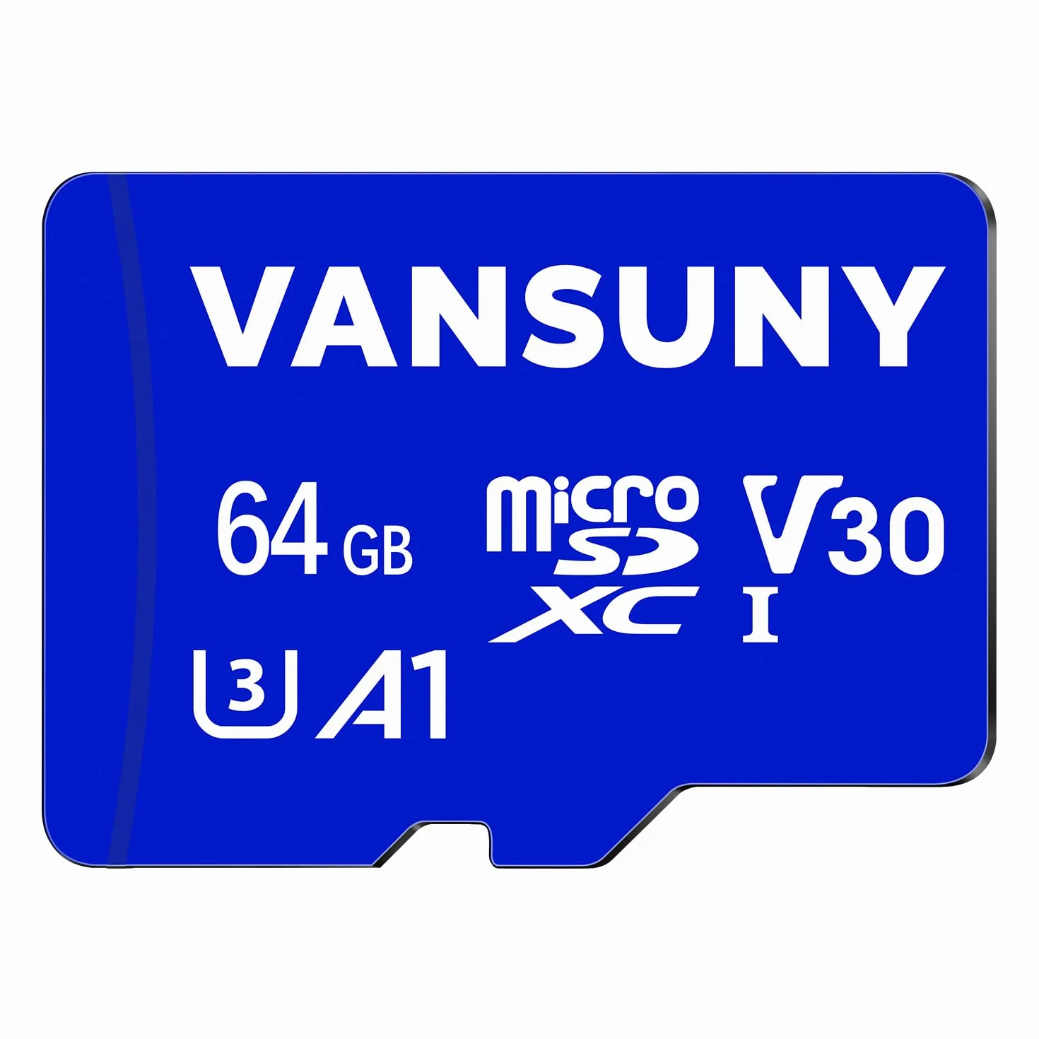 Lot de 2 Cartes SD 64Go Vansuny + Adaptateur SD, Micro SD A1 U3 C10 V30 90 Mo/s