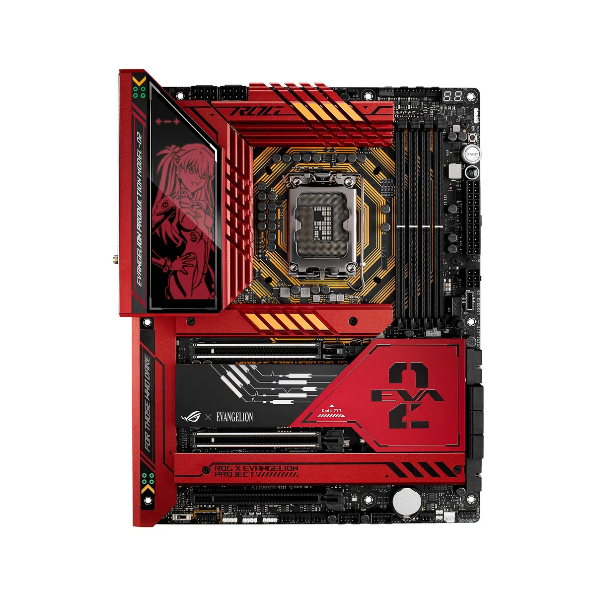 ASUS ROG MAXIMUS Z790 HERO EVA-02 EDITION – Carte mère gaming Intel Z790 LGA 1700 ATX (DDR5, 20+1 DrMOS, 5 x M.2, 16 x PCIe 5.0, Wi-Fi 6E, 2 x Thunderbolt 4, USB Type-C Quick Charge 4+, Aura Sync RGB)