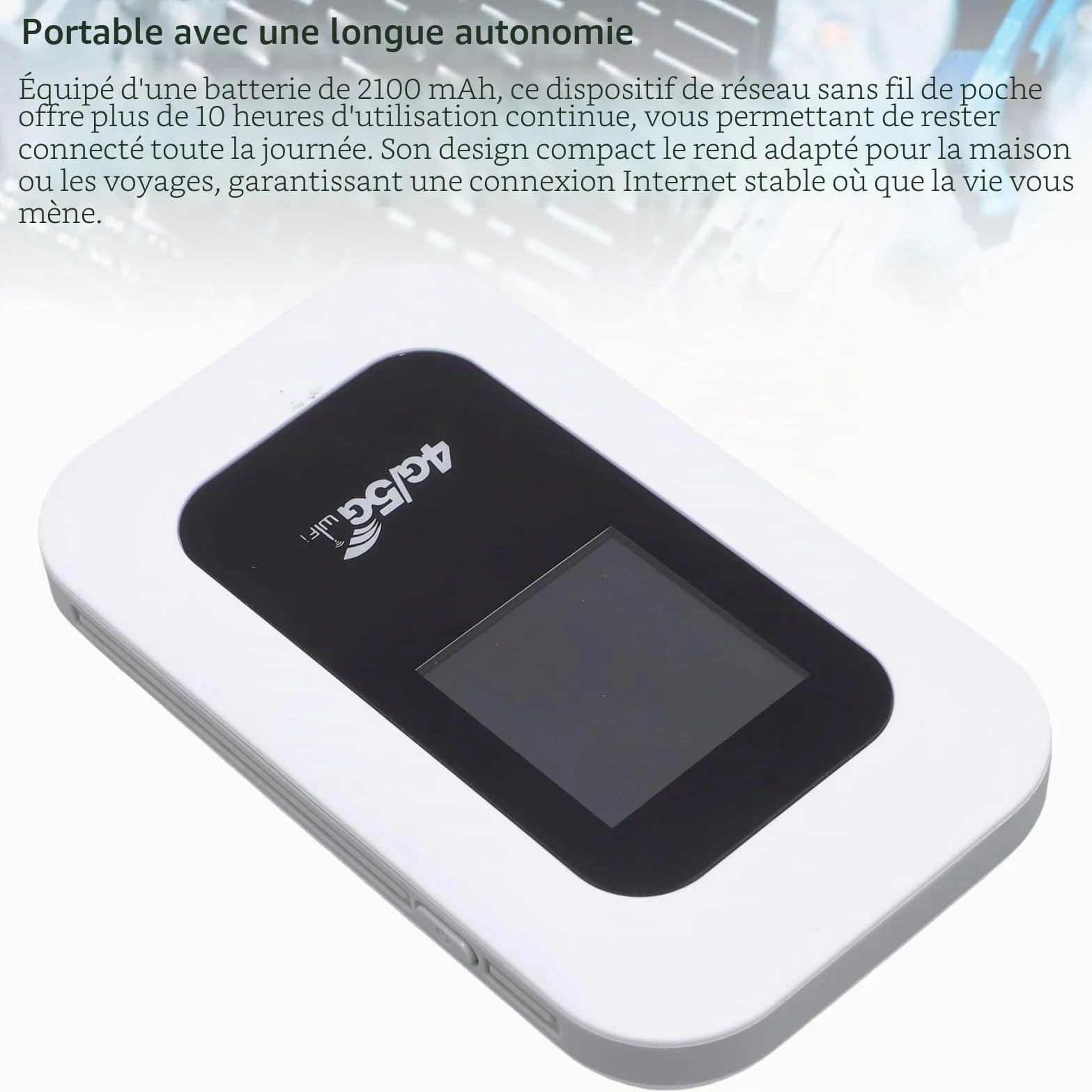 Vikye Hotspot WiFi Portable, Routeur Mobile 4G 5G 300 Mbps avec Emplacement pour Carte SIM, pour Le Voyage Prend en Charge 10 Appareils USB C Power avec Affichage Numérique