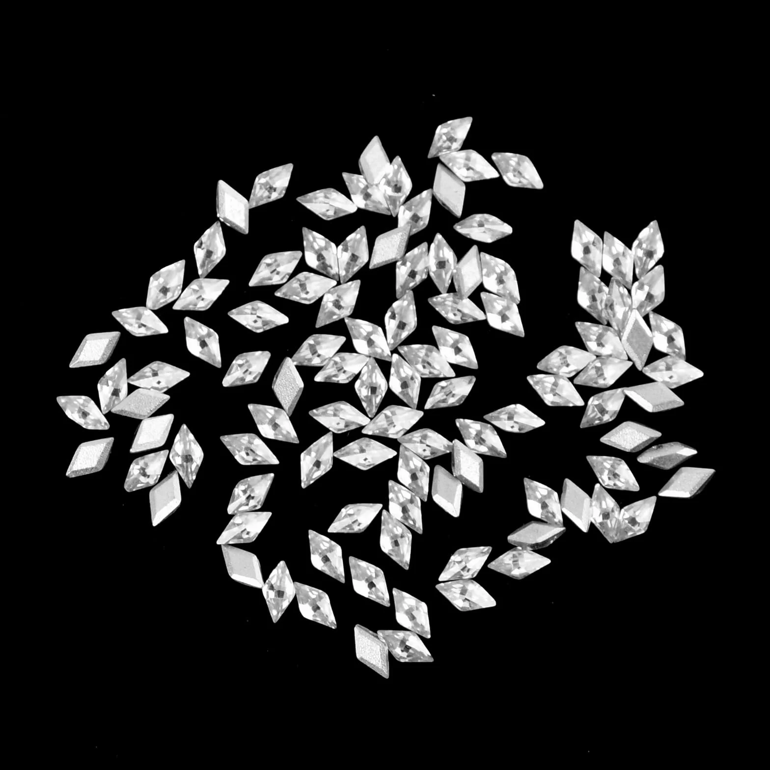 Strass 3D Ongles Nail Art - Cristal à Dos Plat 3mm, Rhinestones de Zircon Brillants pour Décoration