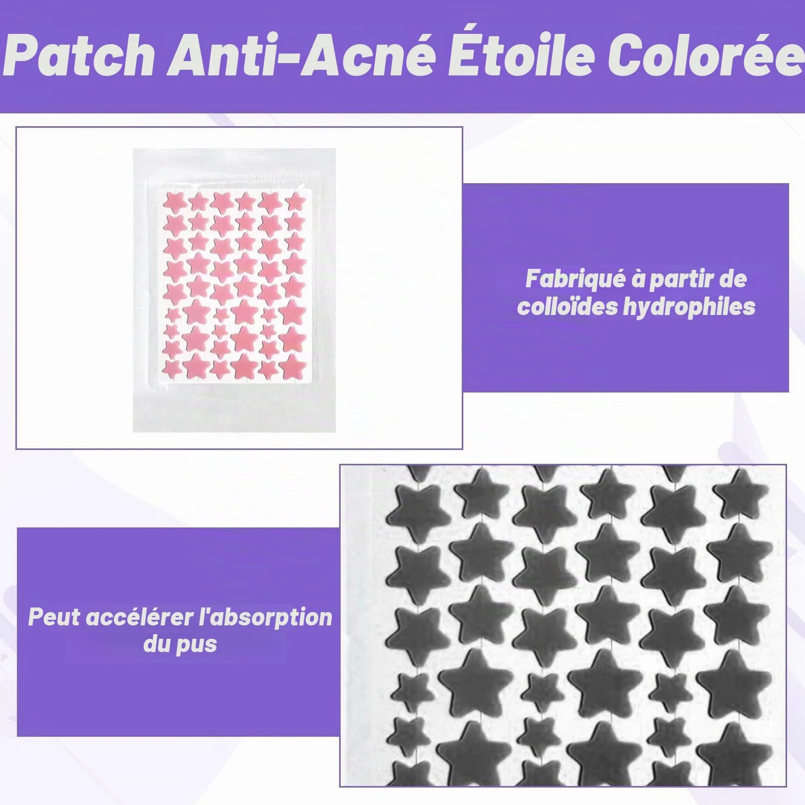 Pimple Patches 408 pièces Hydrocolloïde Acné Patch Invisible avec Huile de Tea Tree et Acide Salicylique