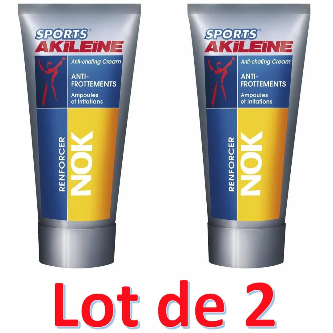 AKILEINE Nok sports anti-frottements ampoules irritations 75 ml Lot de 2