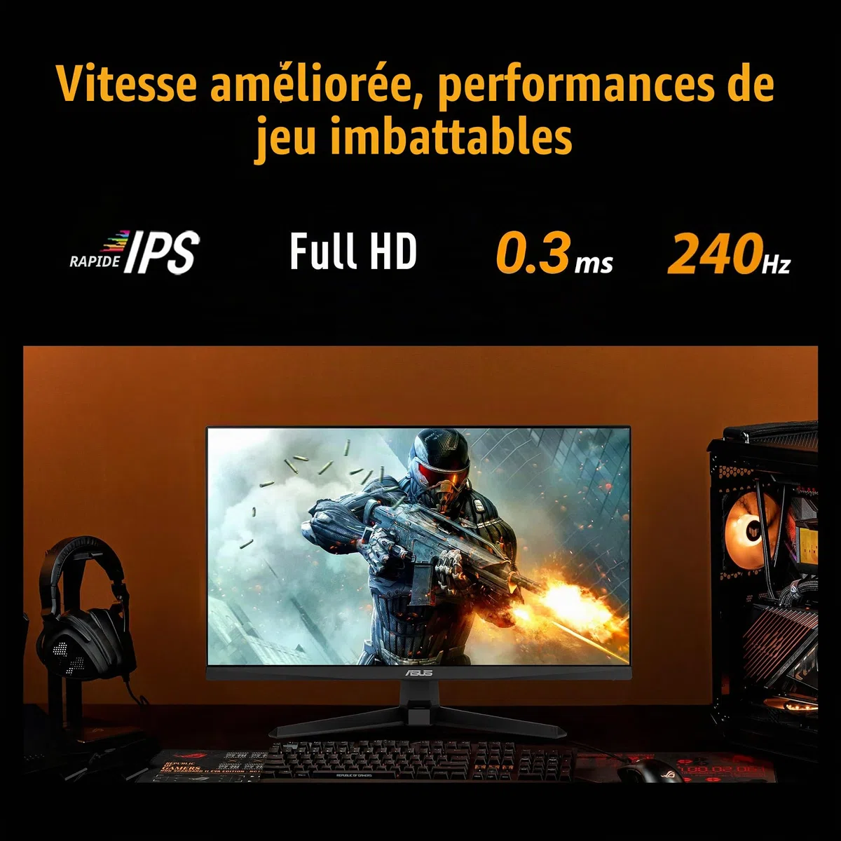 ASUS TUF Gaming VG259QM5A 24 Pouces 240Hz Écran PC Gamer