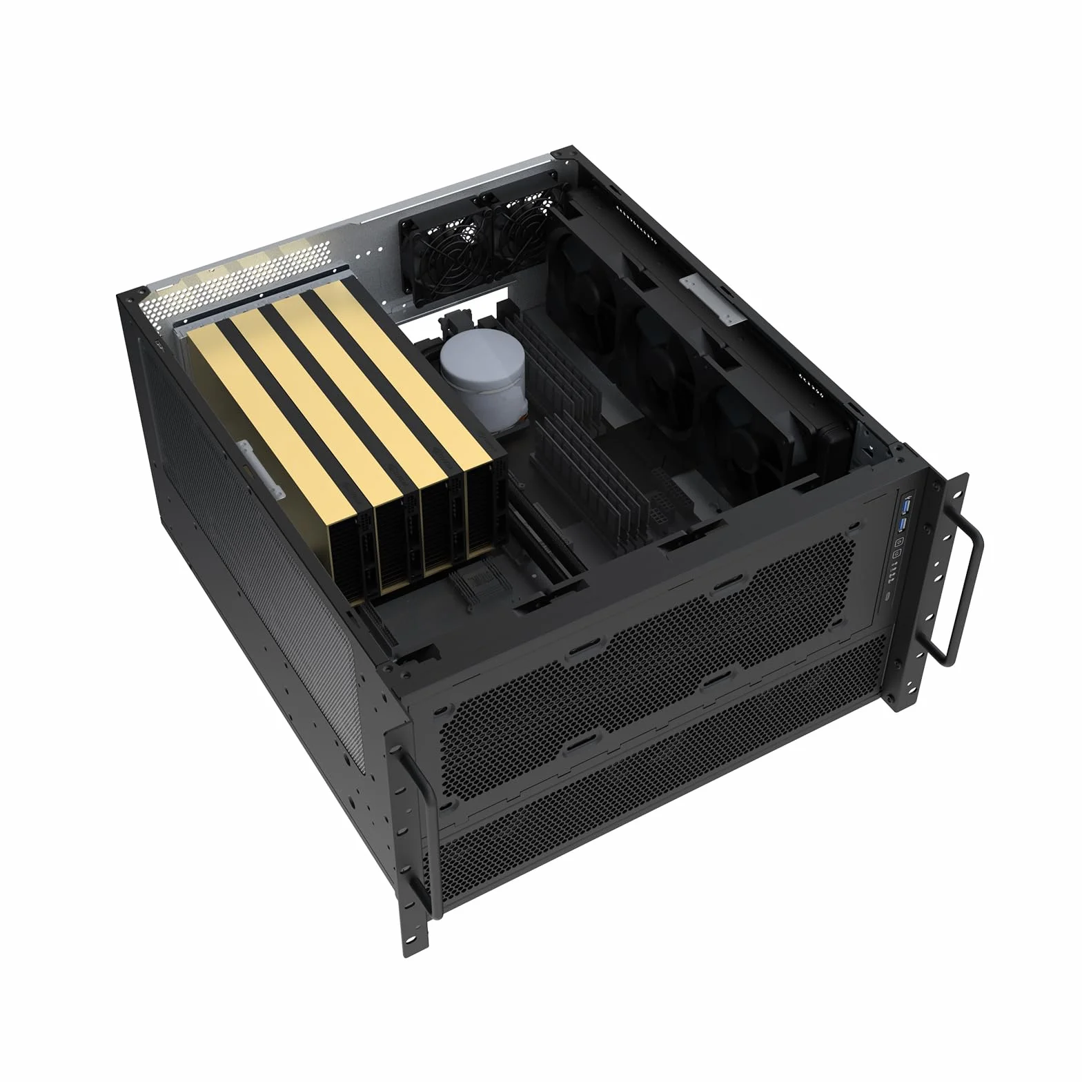 Silverstone SST-RM600 Schwarz 6 Höheneinheiten Gehäuse ATX