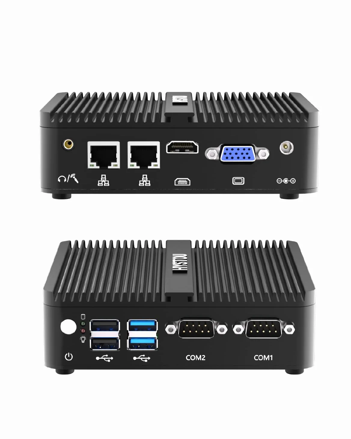 HYSTOU Mini PC Fanless Industriel 8Go de RAM 128Go SSD J5005 Fanless Mini PC per Industrial