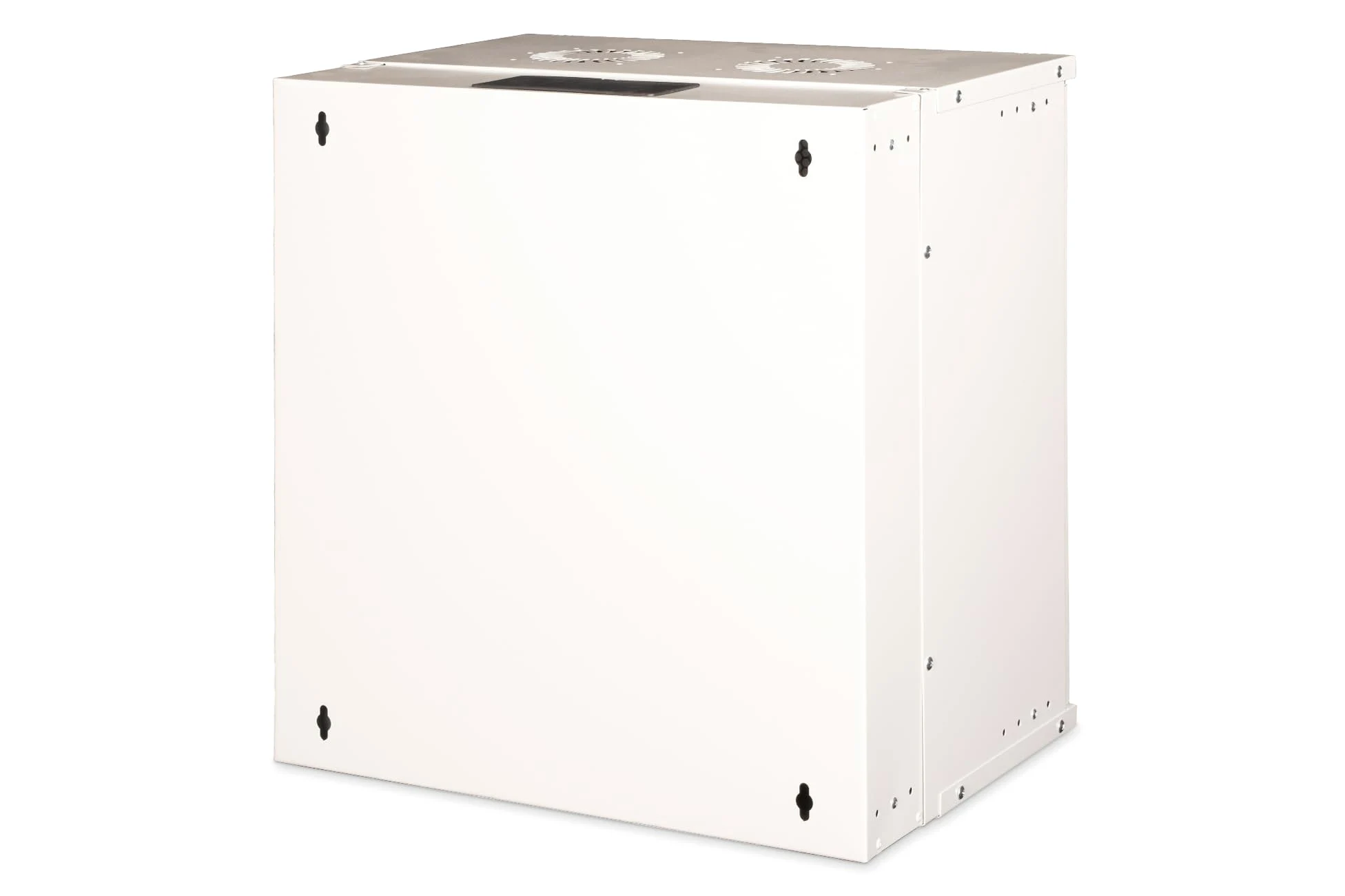 DIGITUS Armoire réseau – 19 Pouces, 12U – Non montée – Soho Pro – Gris | Profondeur 400 mm – Profondeur utile 319,25 mm – Montage mural – Capacité de charge 60 kg – Porte en acier perforé
