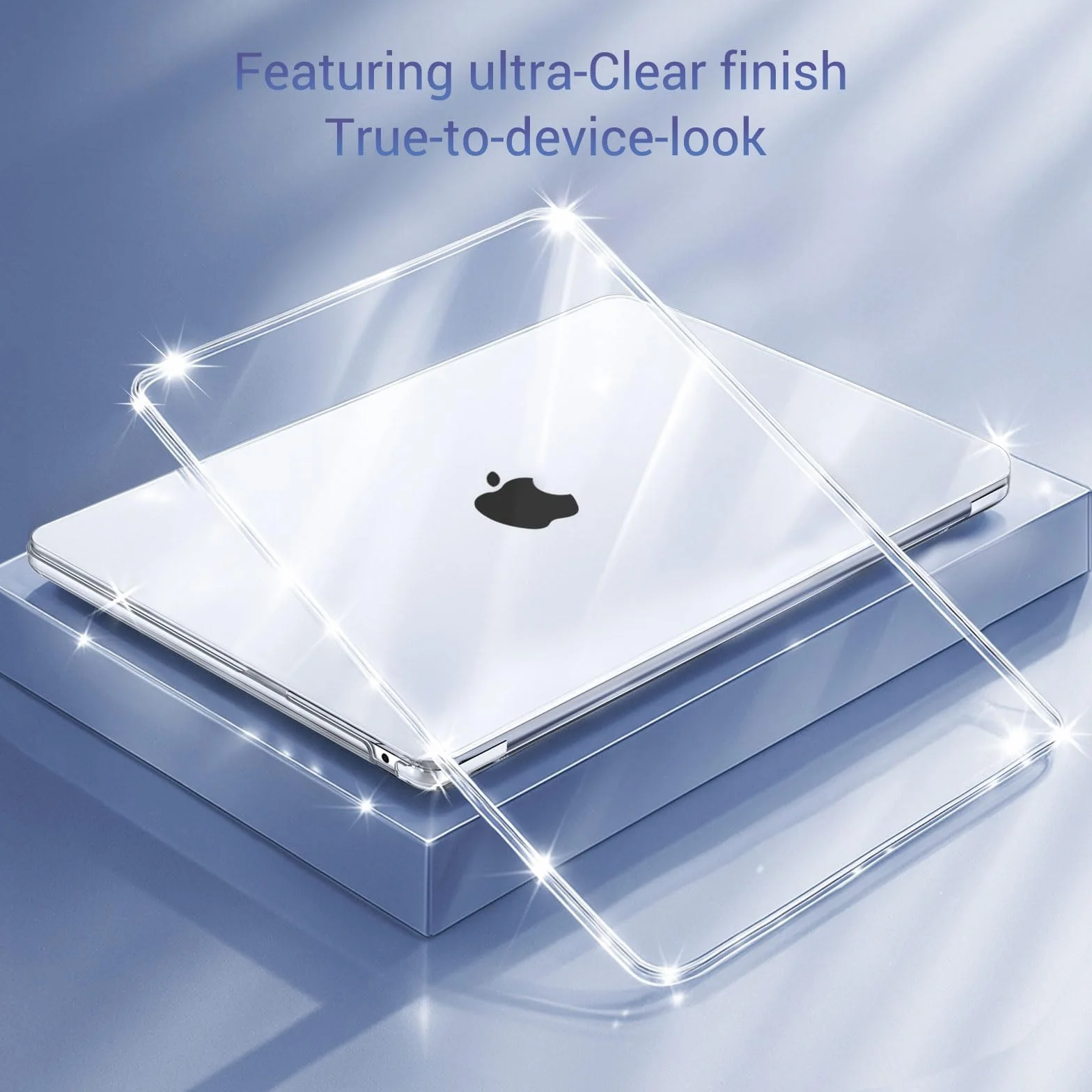 MOSISO Coque Compatible MacBook Air 13 Pouces M5 M4 M3 M2 2026-2022 Touch ID Liquid Retina, Protection Rigide Cristal Clair