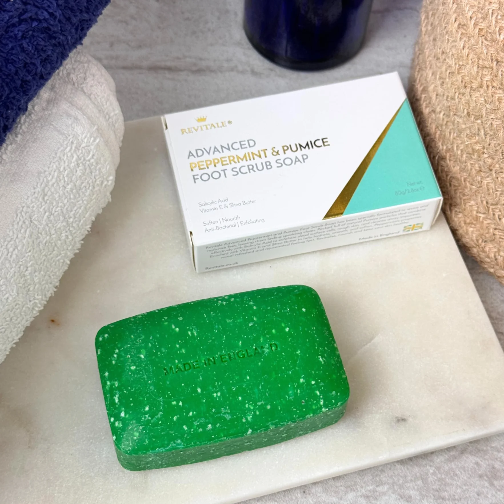 Revitale Savon Exfoliant Avancé Pieds Menthe Poivrée Pierre Ponce Barre Exfoliante Revitalisante