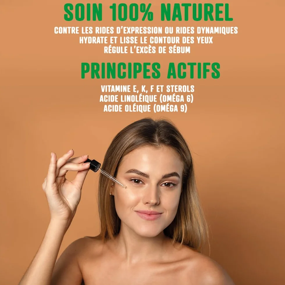 Huile de Pépins de Figue de Barbarie Bio Anti-Âge 30 mL Pressée à Froid Extra Vierge