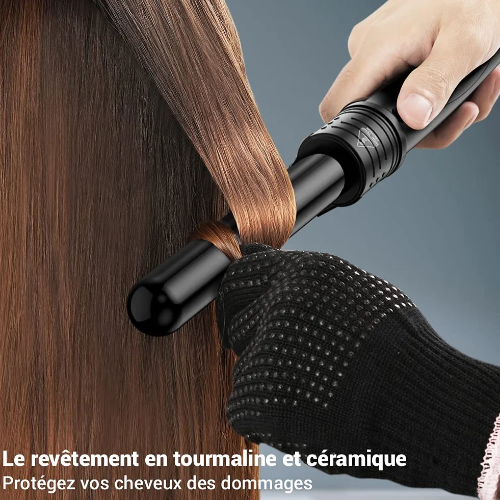 Fer à Boucler Céramique 5 en 1 avec Écran LCD Multifonction Interchangeable ET-W301