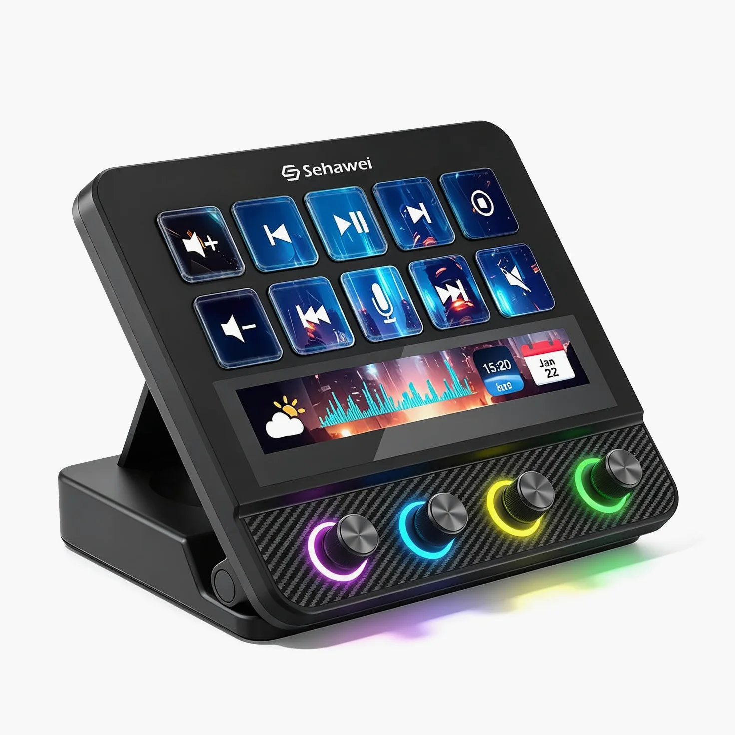 Sehawei Stream Controller Deck pour Mac/PC,Console de mixage