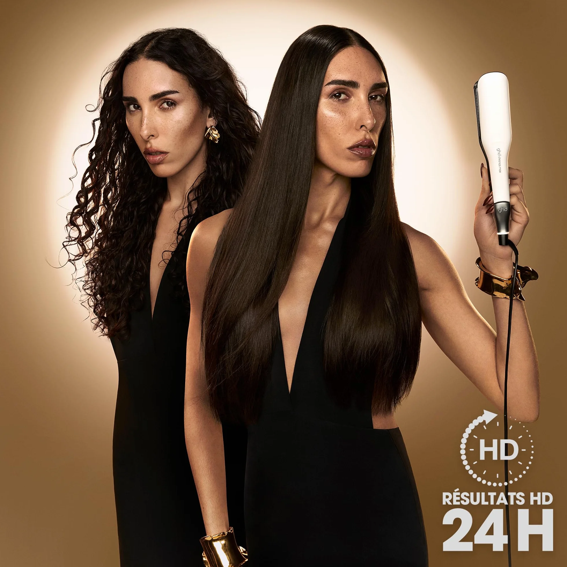 ghd Chronos Max Lisseur cheveux professionnel plaques larges coiffage rapide cheveux longs épais bouclés