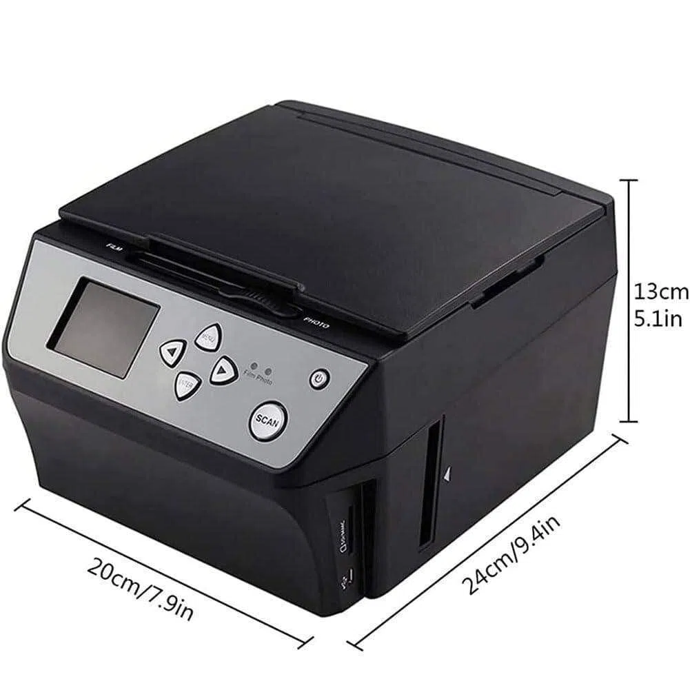 Scanner multifonction USB (film, diapositives et photos) - Convertit des films de 135 et 110 mm, des diapositives de 35 mm et des photos, des documents et des cartes de visite en fichiers Jpg