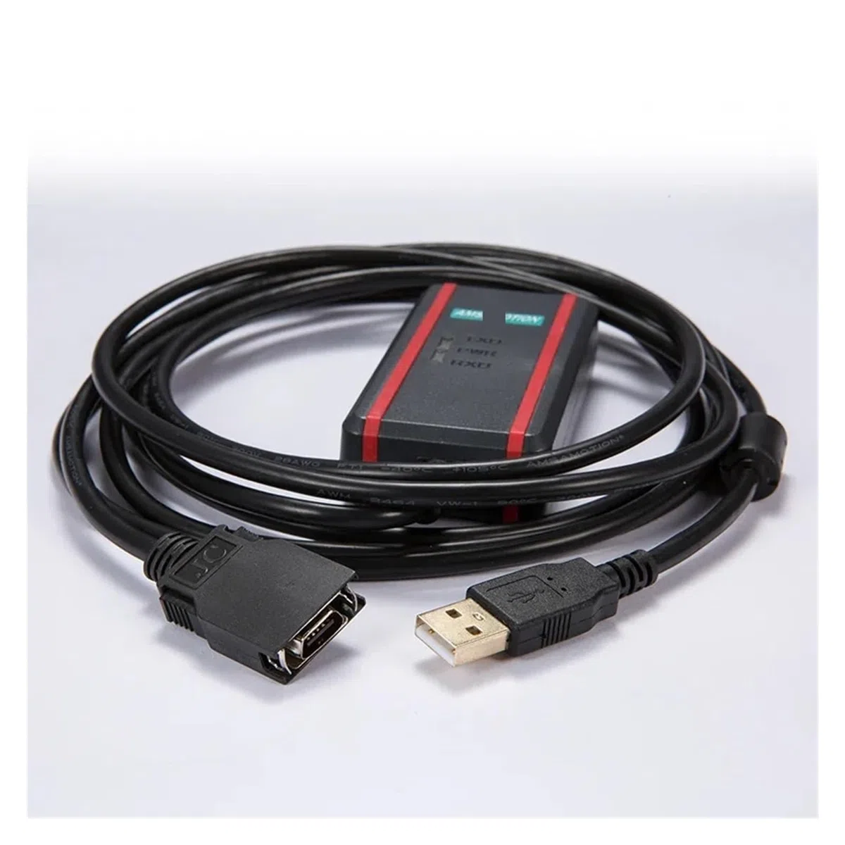 câble de programmation Câble de programmation PLC adapté au câble de téléchargement de puce FTDI Omro série CS/CJ/CQM1H USB-CN226+(Black FTDI Type)