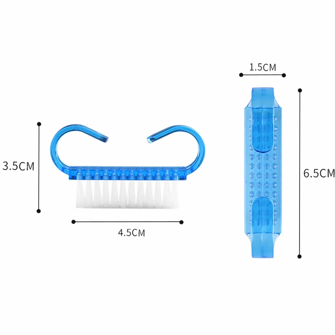 Brosse à Ongles en Plastique 6 PCS, Brosse de Nettoyage pour Nail Art