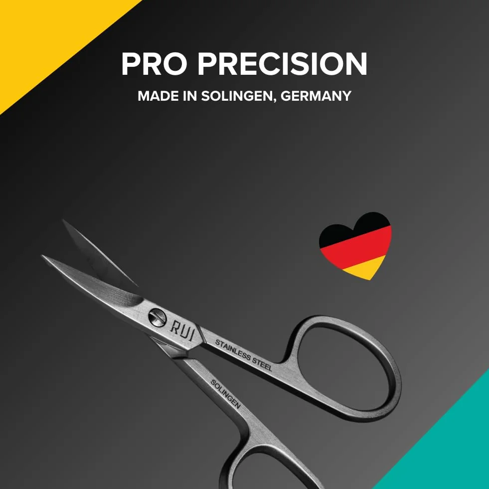 Rui Smiths Ciseaux à ongles professionnels en acier inoxydable avec micro-dentelé et antidérapant