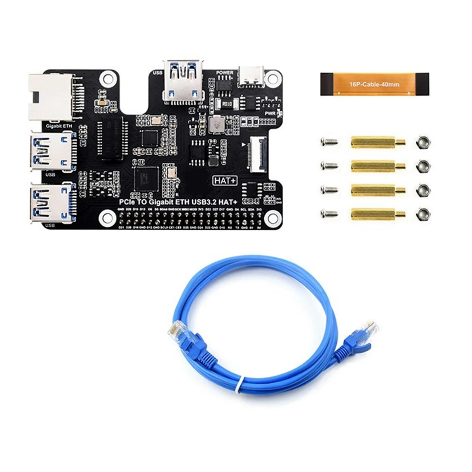 Carte d ' Extension PCIe USB 3.2 Gen1 Rapide avec Adaptateur Ethernet Gigabit intégré Puce RTL8153B pour des Vitesses de données supérieures Adaptateur PCIE sur Panneau