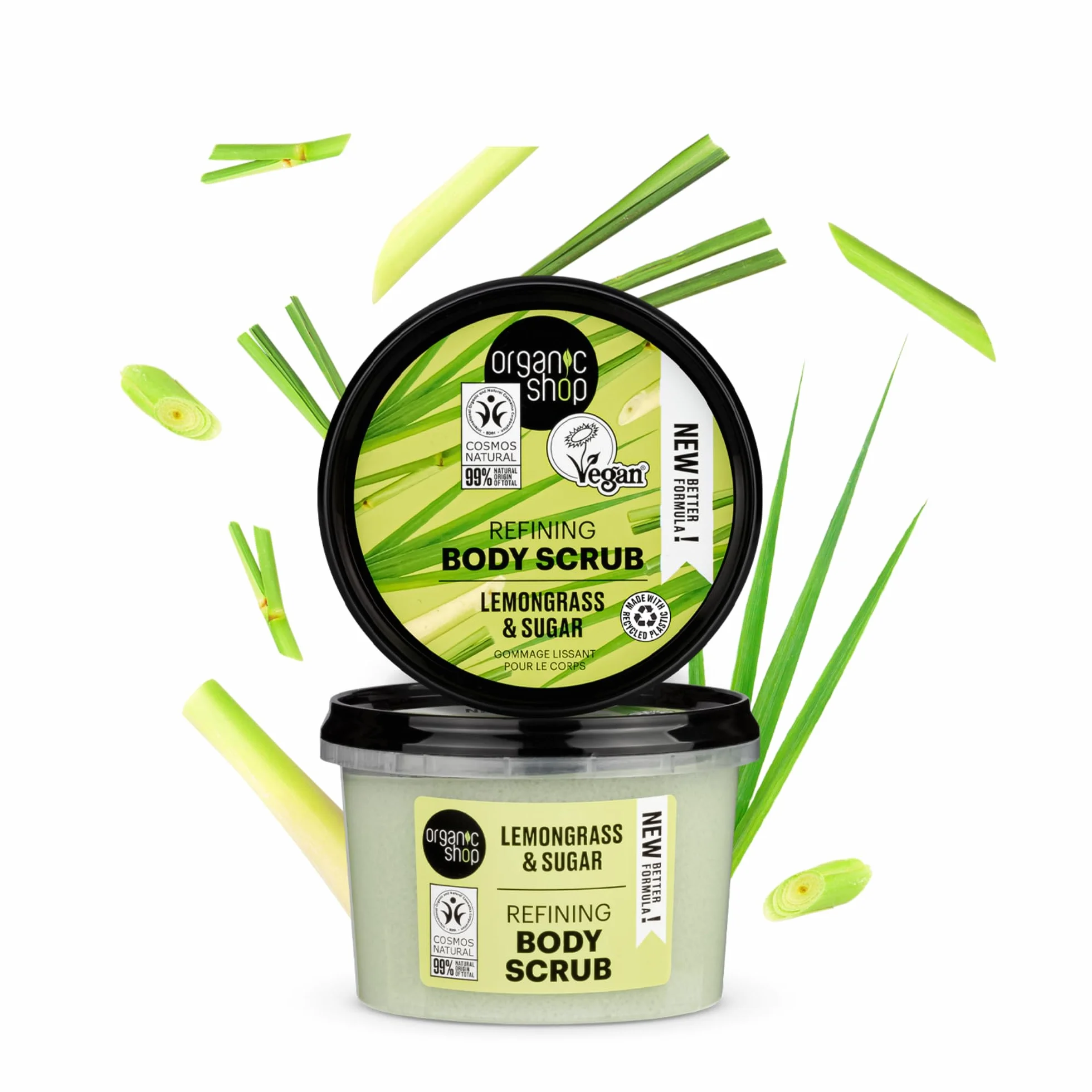 Organic Shop Body Scrub Natural Provence Lemongrass and Sugar 250ml