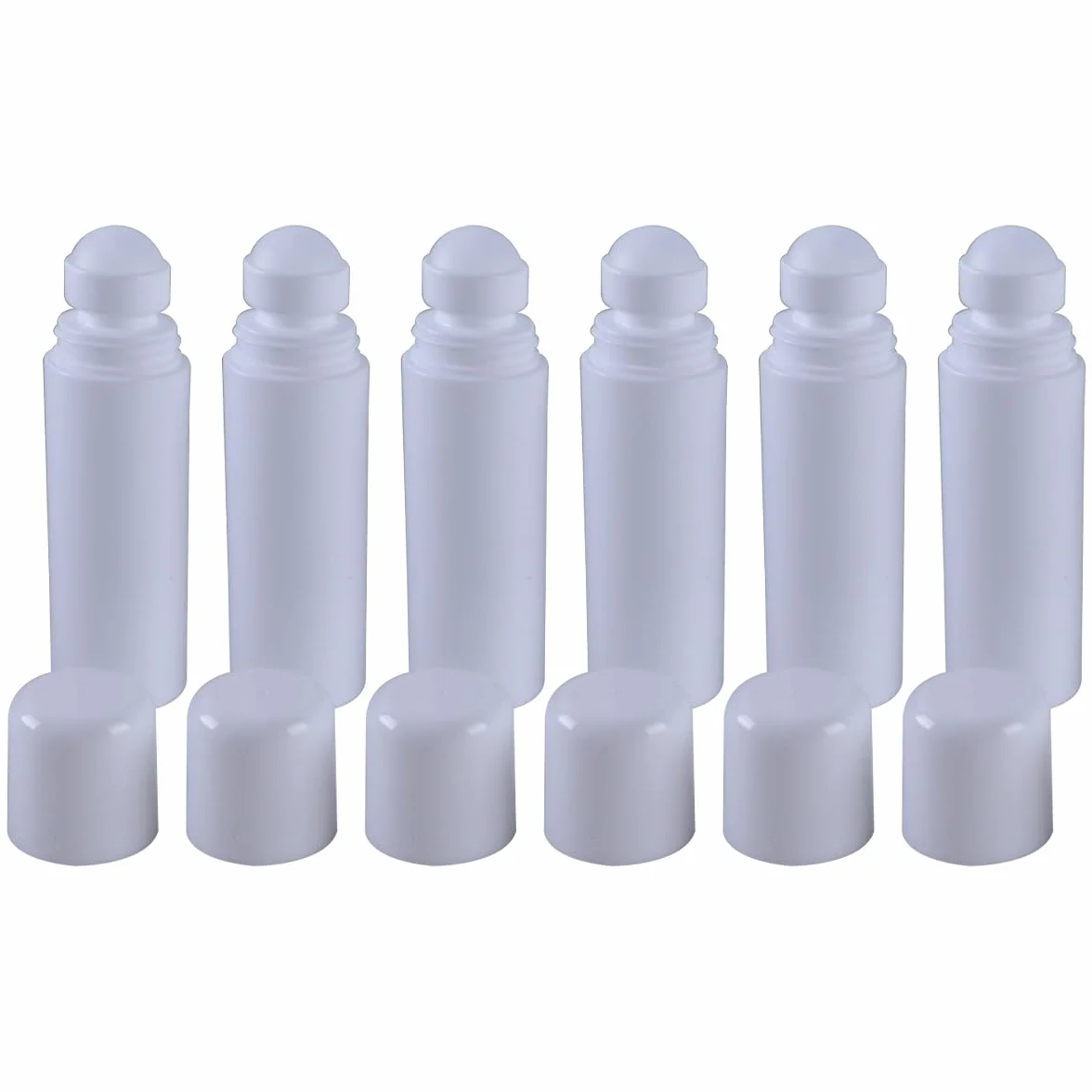 Ticha Lot de 6 flacons roll-on vides 100 ml plastique pour déodorants huiles essentielles