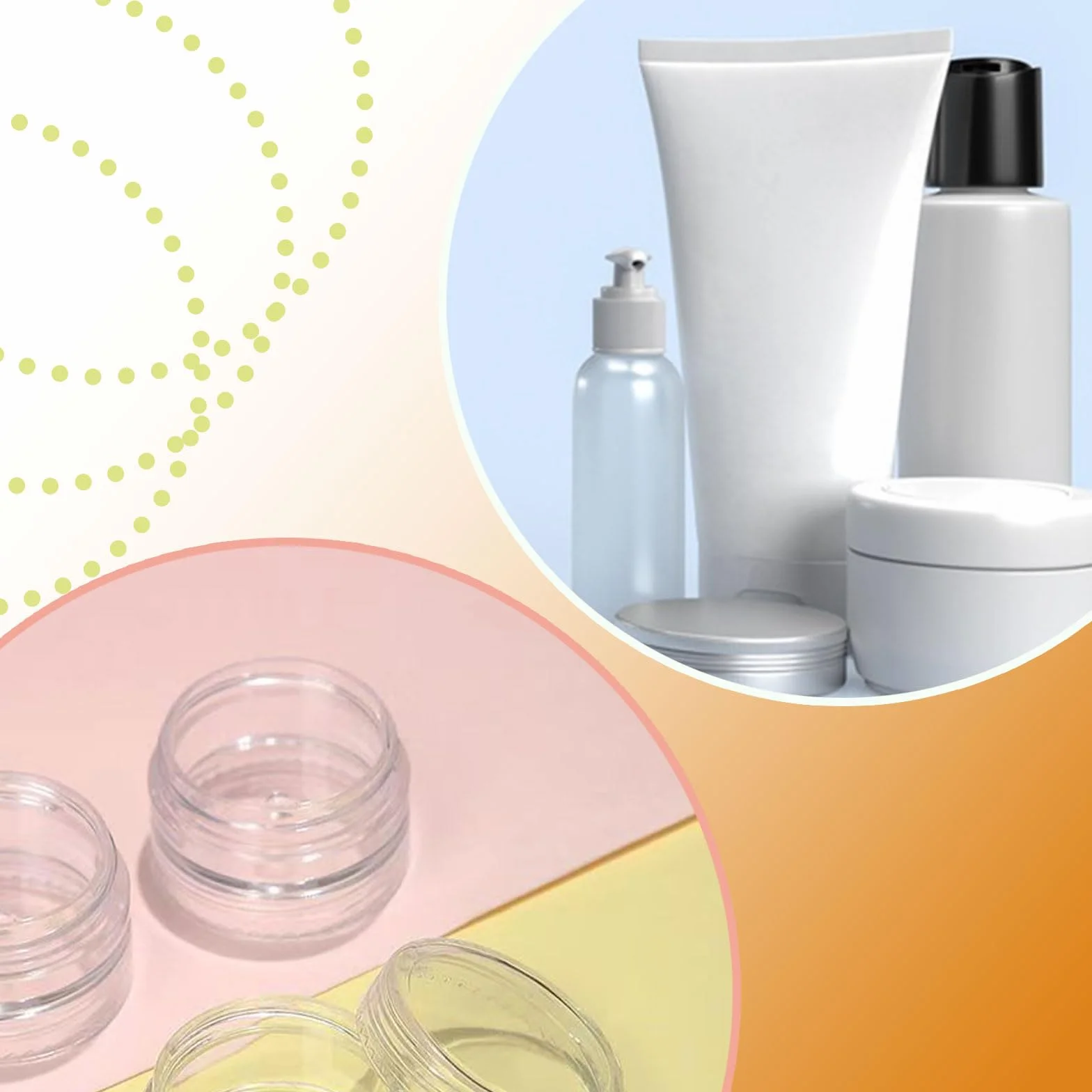 Pots Cosmétiques Vides en Plastique Clair 10g 10ml Lot de 10 pour Lotion Crème Maquillage