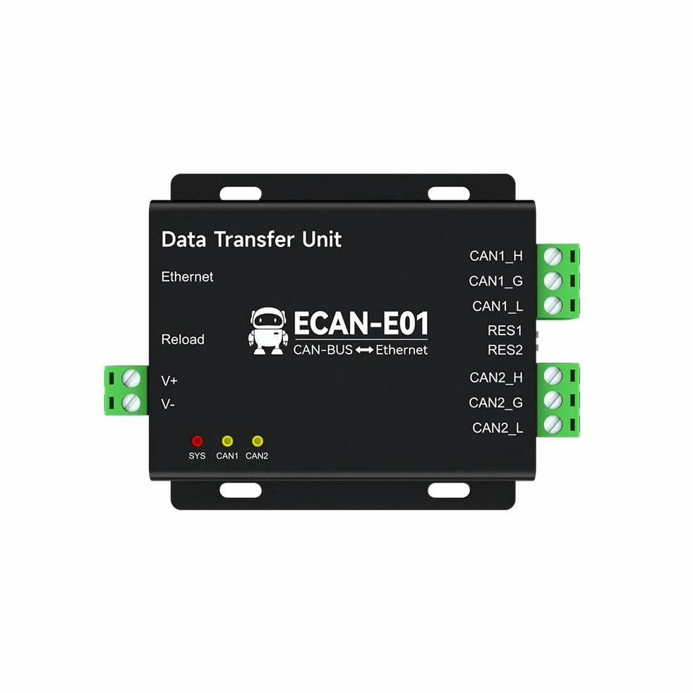 Prise en charge du convertisseur CAN vers Ethernet, peut répondre à 10 m/100 m d'adaptation du port réseau ECAN-E Series Standard CAN 2.0 DC 8-28 V de qualité industrielle (ECAN-E01-V2)