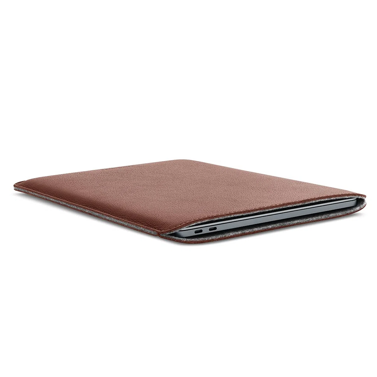 WOOLNUT Housse en Cuir pour MacBook Pro 13 & Air 13/13,6 Pouces - Marron