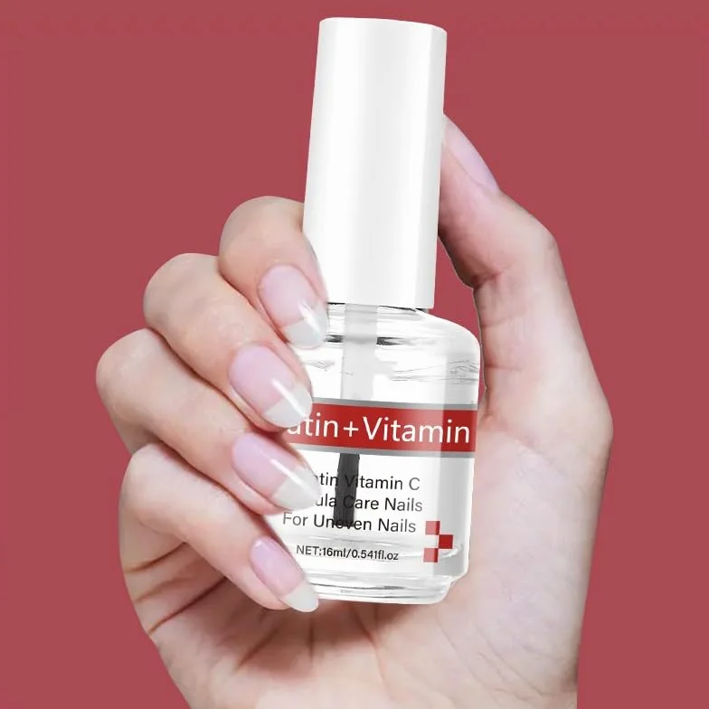 Huile à la kératine et vitamines C pour ongles et cuticules, soin hydratant renforçant