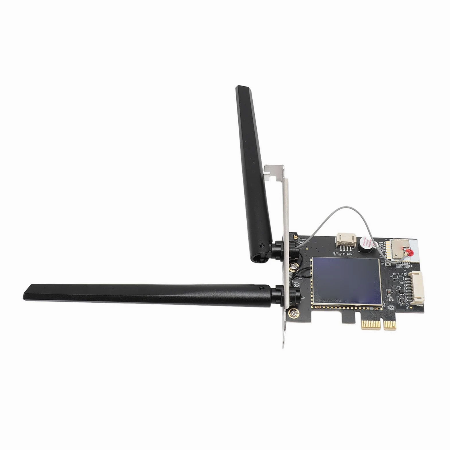 Carte WiFi PCIe, Double Bande 2,4g 5G Blue Tooth 4.2 Contrôle de l'application avec des Antennes 6DBI pour Les PC de Bureau