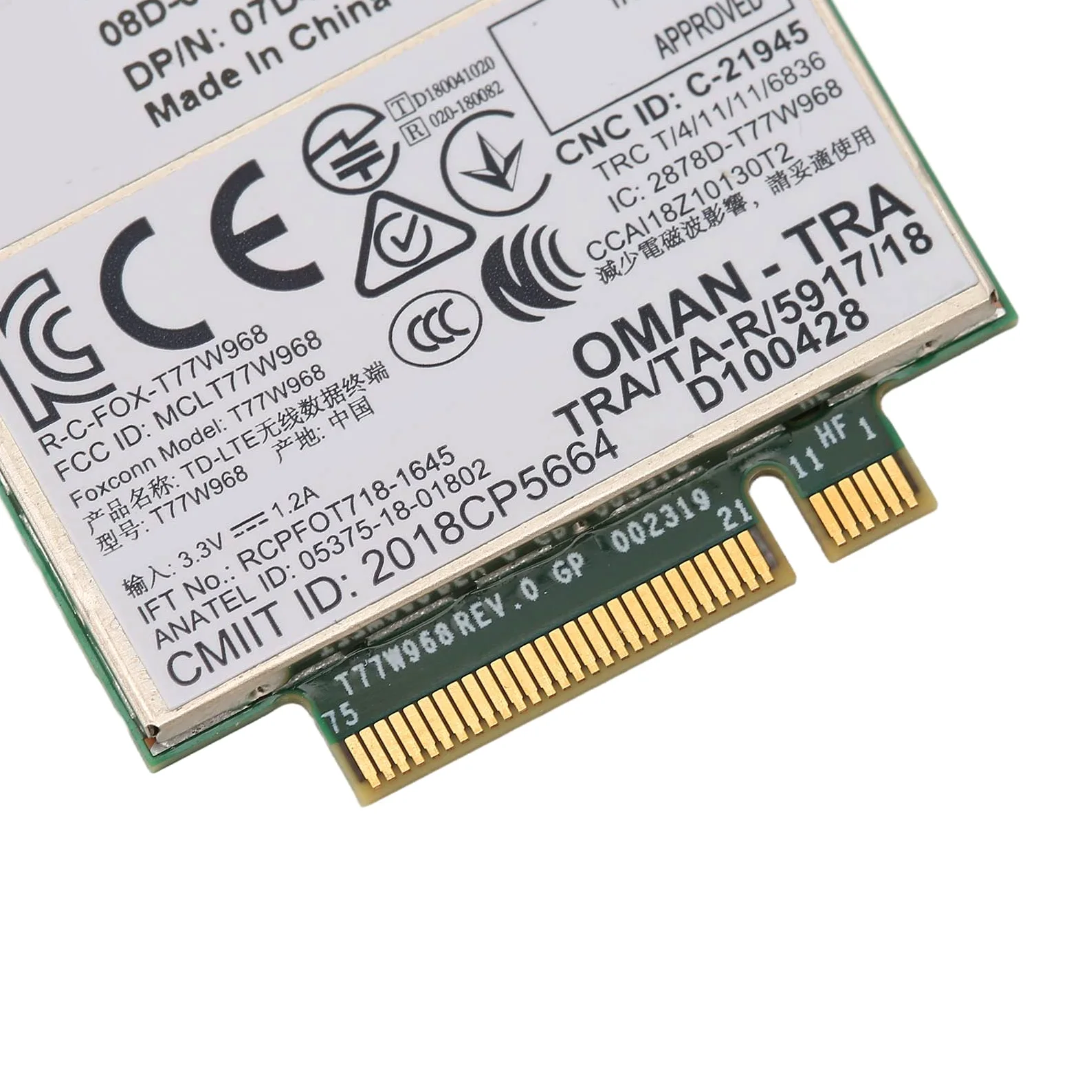 DW5821E 3G/4G/5G Carte adaptateur réseau pour PCI Express M.2 Spécification 3042 Type Key.B Slot pour PC, ordinateurs portables
