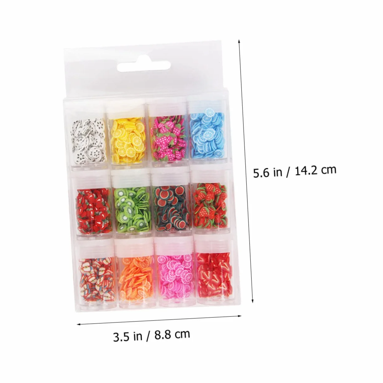 Happyyami Tranches de Fruits Pâte Polymère 12 Boîtes Nail Art DIY Décoration
