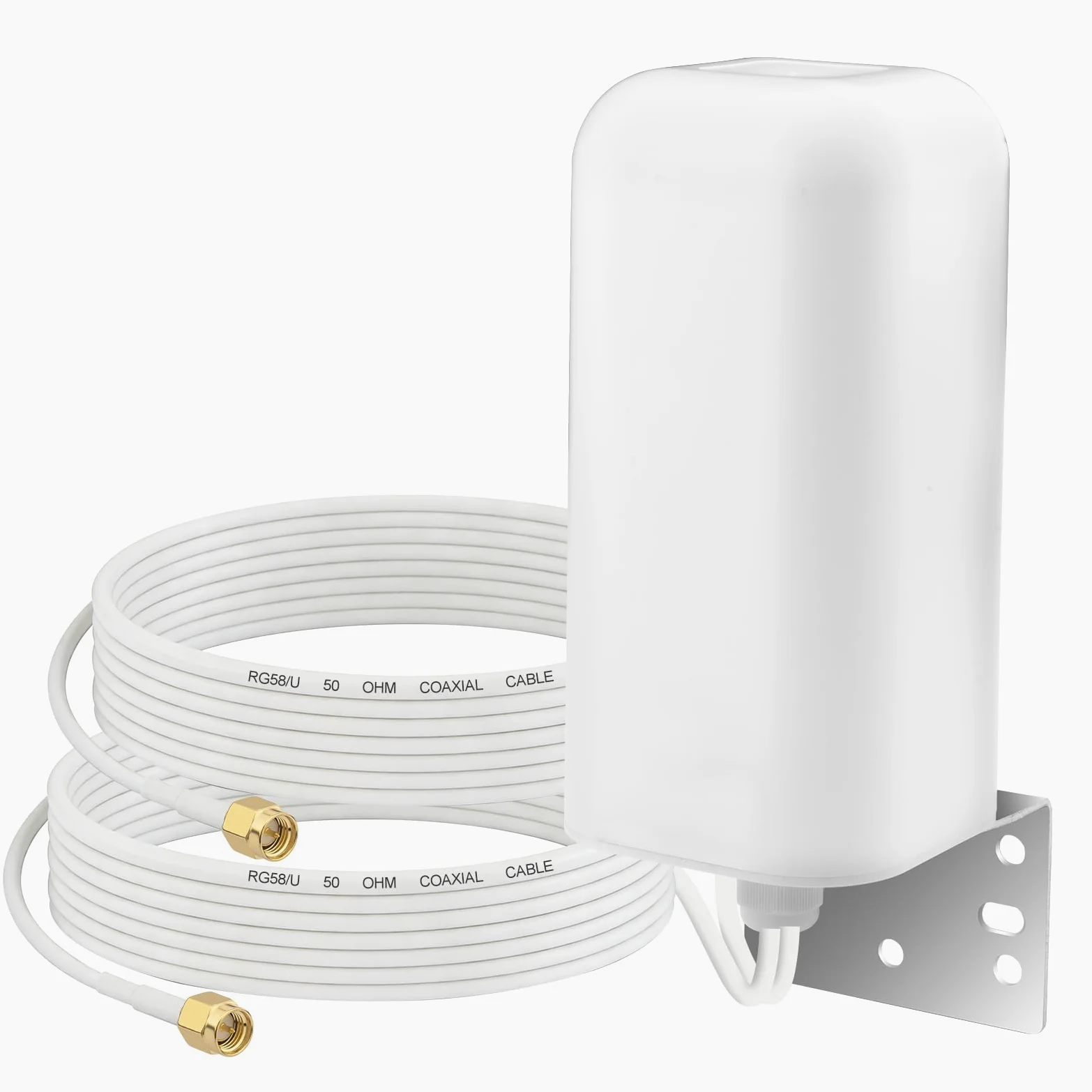 Antenne 4G LTE 5G omnidirectionnelle d'extérieur 10 dBi, 698–6000 MHz, connecteur SMA, câble RG58 de 5 m, pour routeurs, modems et hotspots 3G/4G/5G