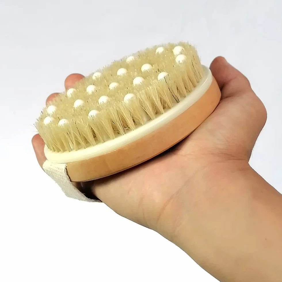 Brosse pour le corps en poils naturels, exfoliante et drainage lymphatique