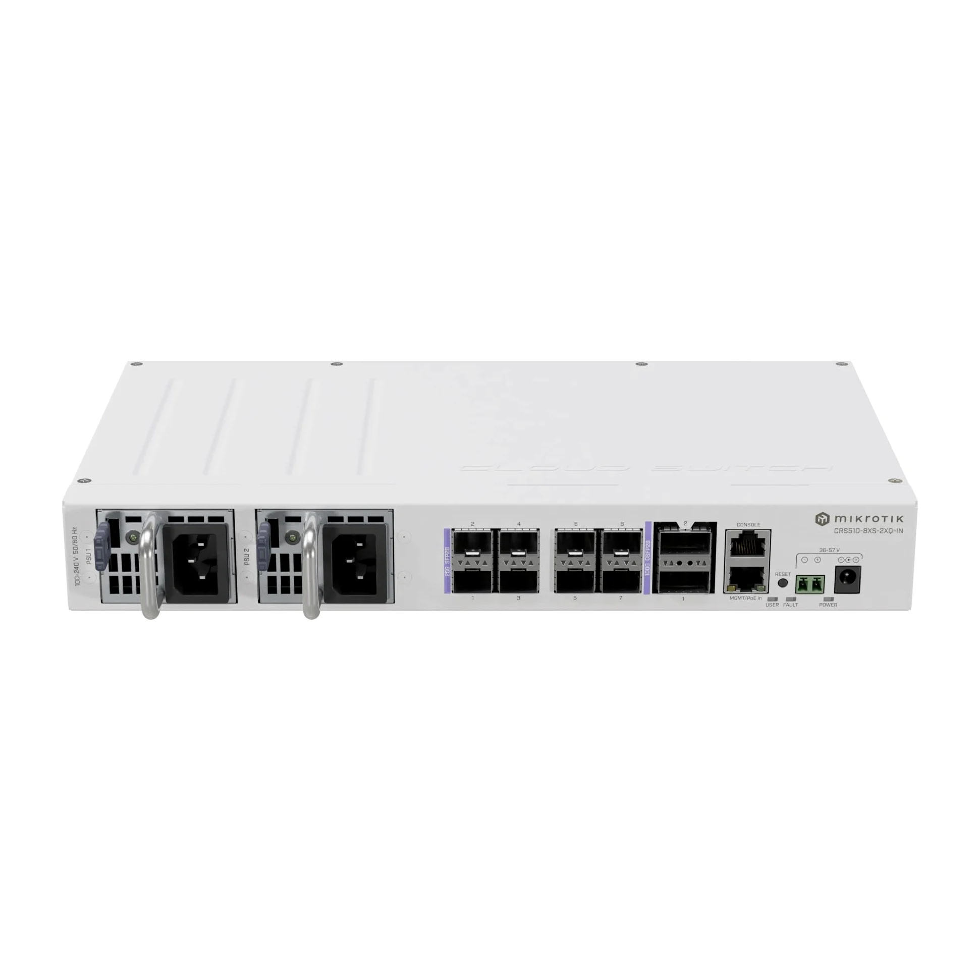 Mikrotik Crs510-8xS-2xQ-In - Switch - 8 X 25 Gigabit Sfp28 + 2 X 100 Gigabit Qsfp28 - An Rack Montierbar (crs510-8xS-2xQ-In)