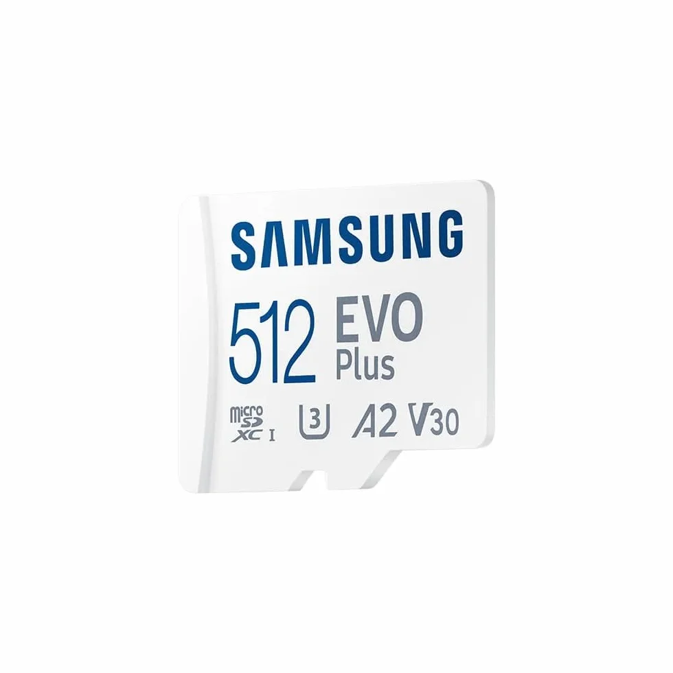 Samsung Carte Mémoire Micro SD Evo Plus 512 Go Classe 10 Adaptateur SD 160 Mo/s MB-MC512SA/EU